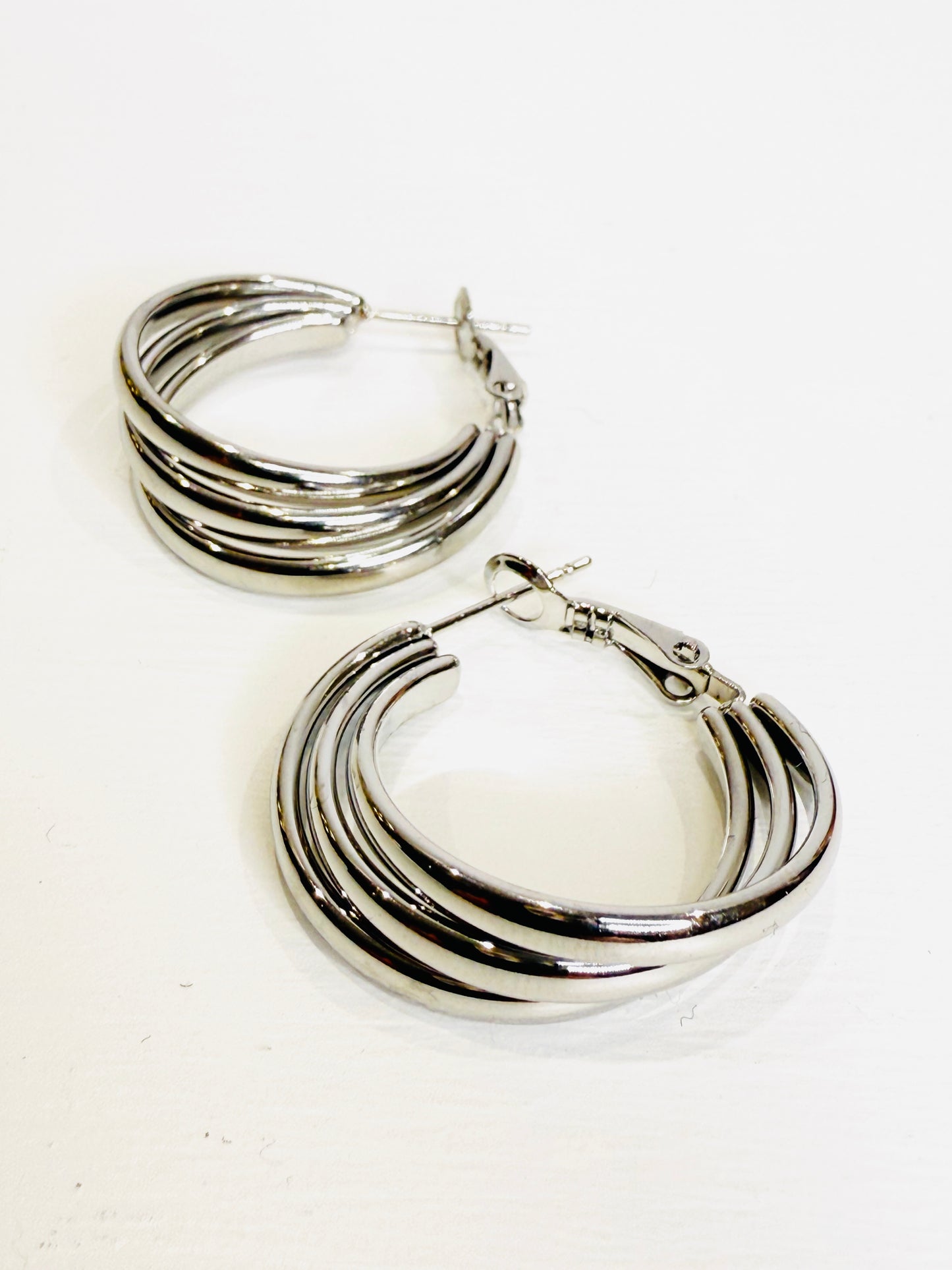 Orecchini 3 cerchi silver