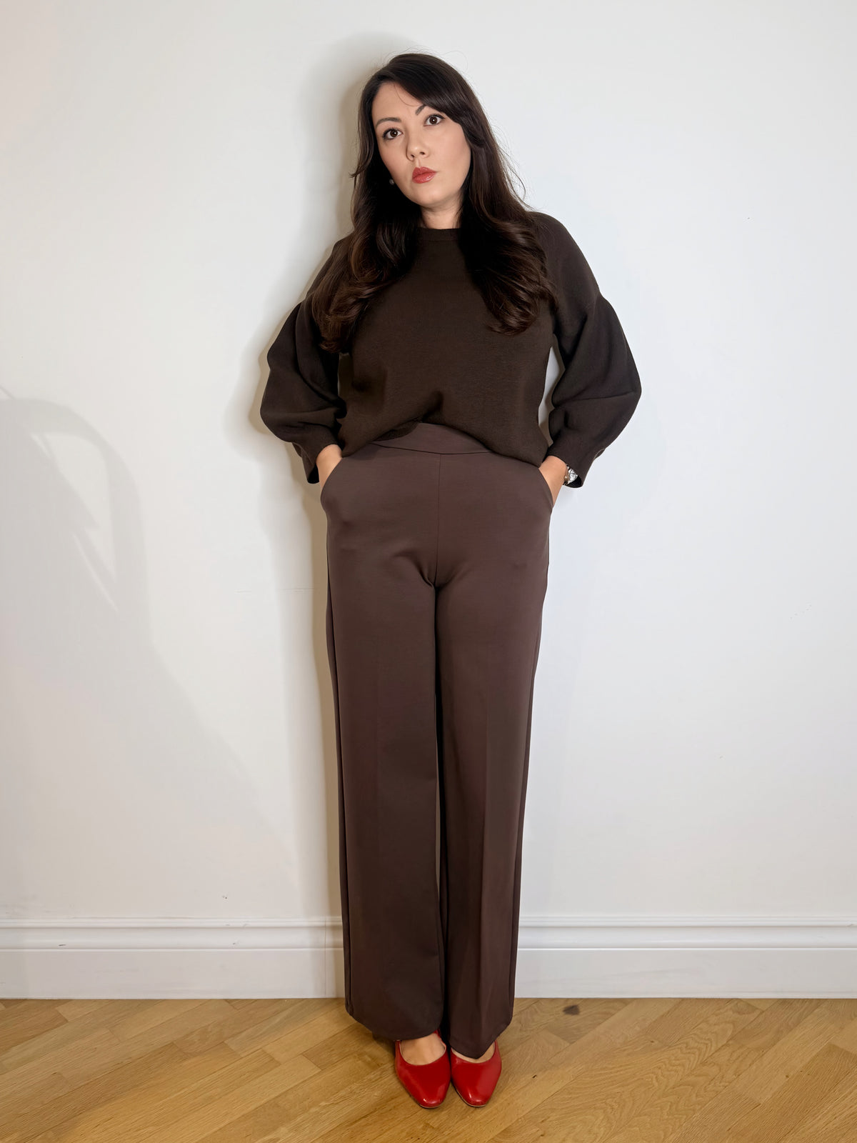 Pantalone palazzo in punto Milano testa di moro