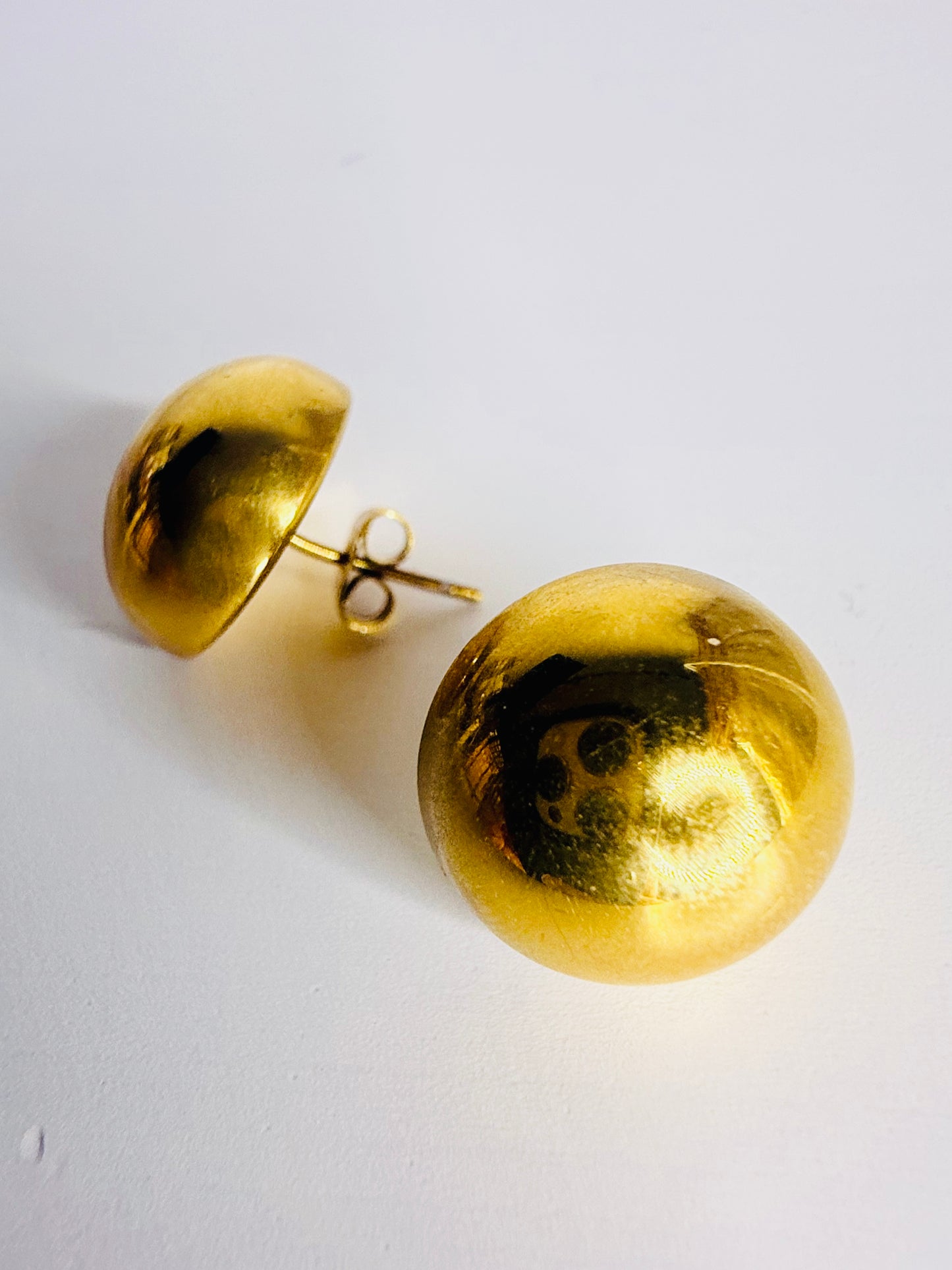 Orecchini bottoni oro