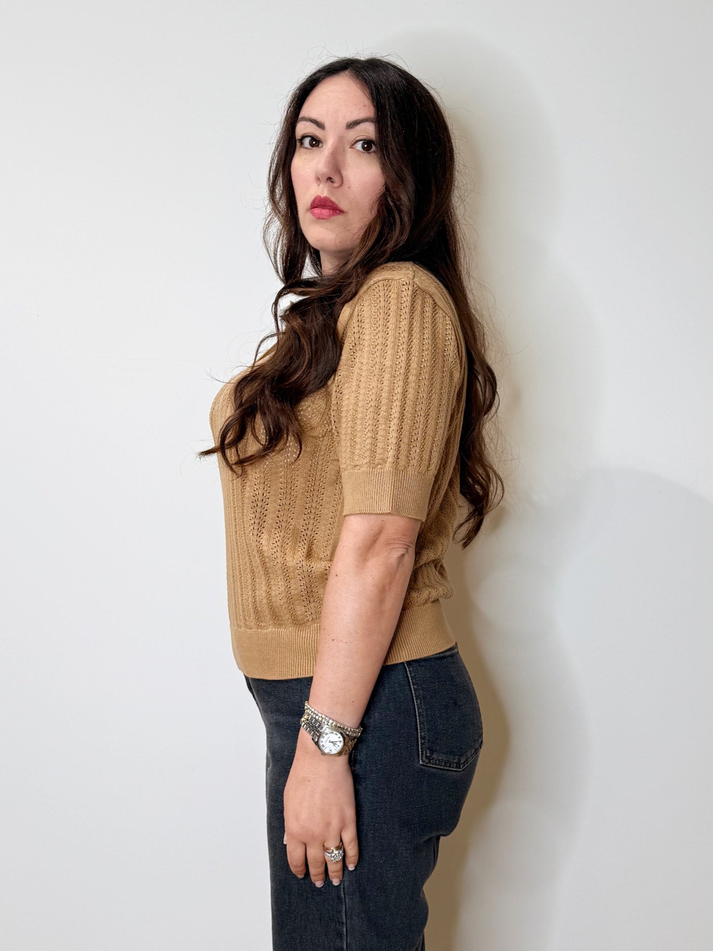 Polo in 100% cotone Camel