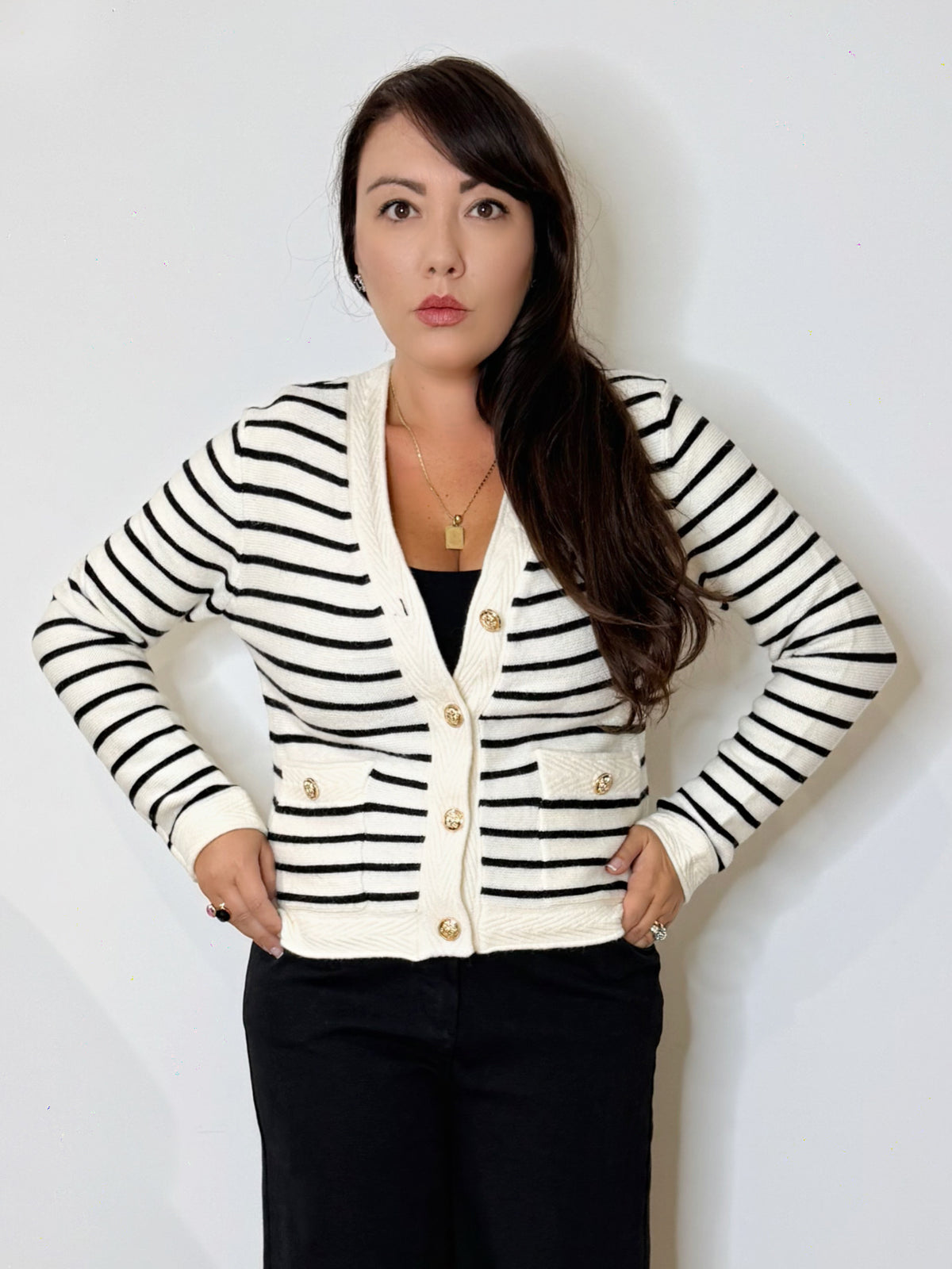 Cardigan a righe
