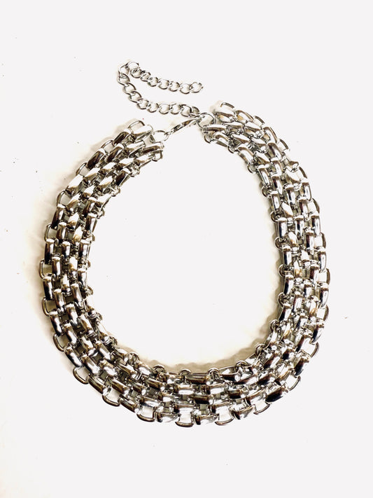 Collana in maglia silver
