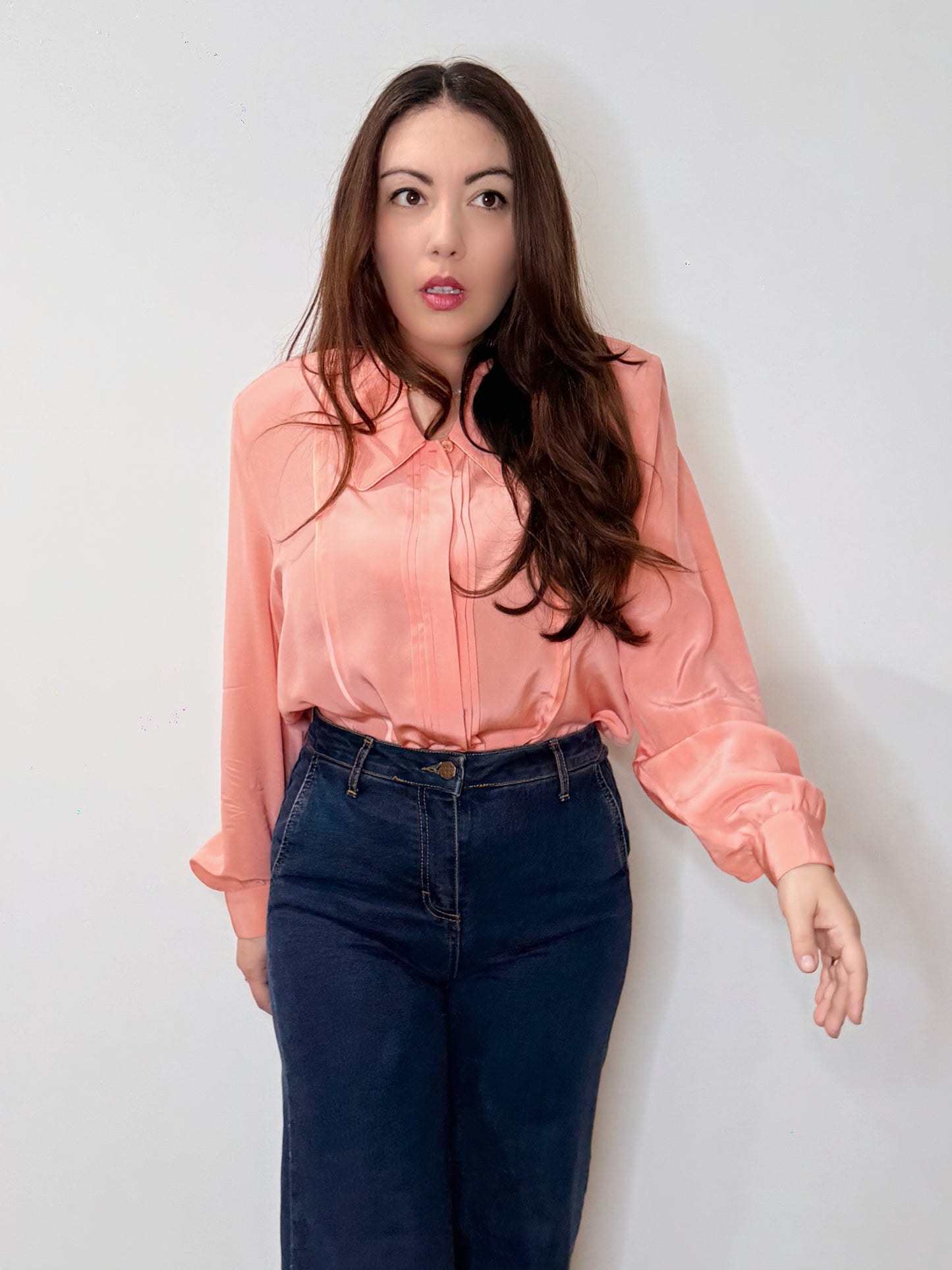 Camicia vintage in pura seta