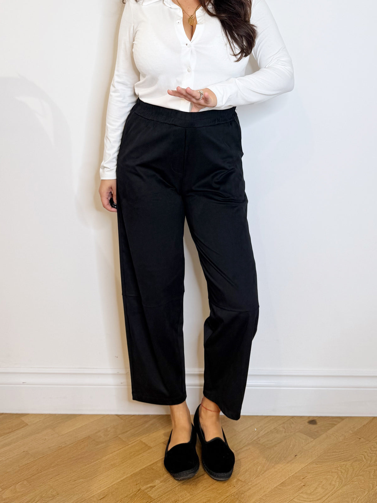 Pantalone in suede sintetico