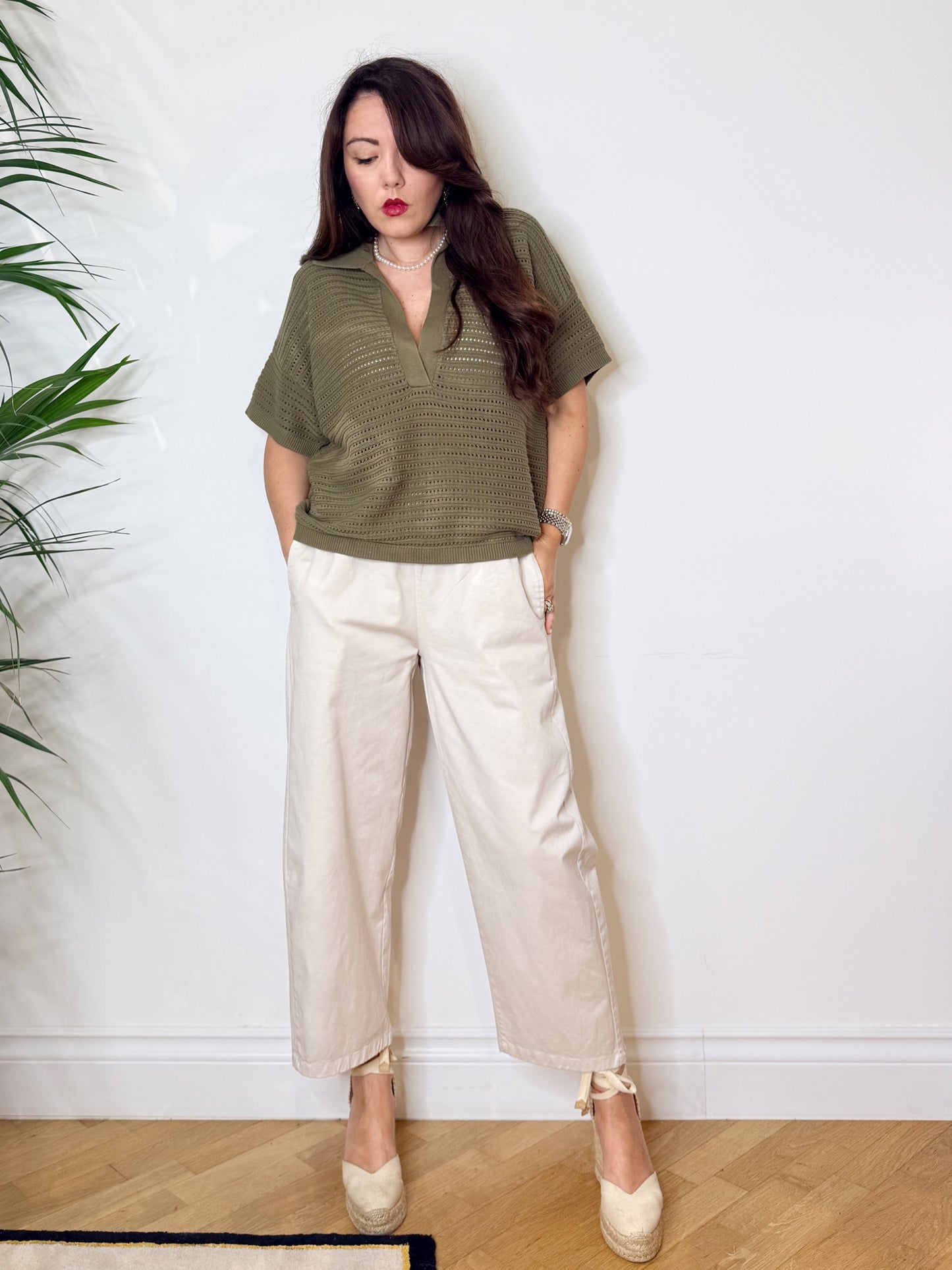 Pantalone gamba dritta 100%cotone