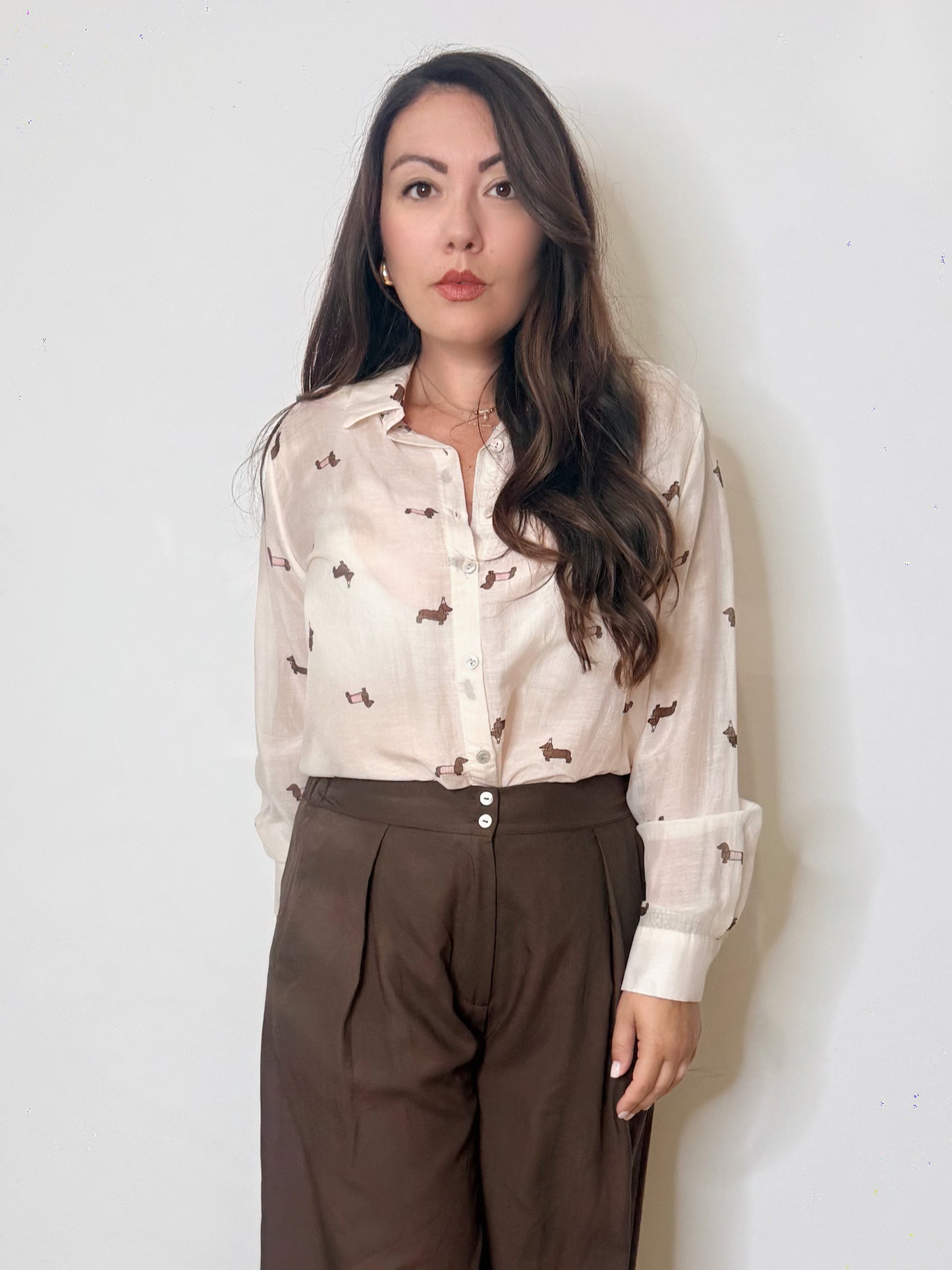 Camicia misto seta bassotti