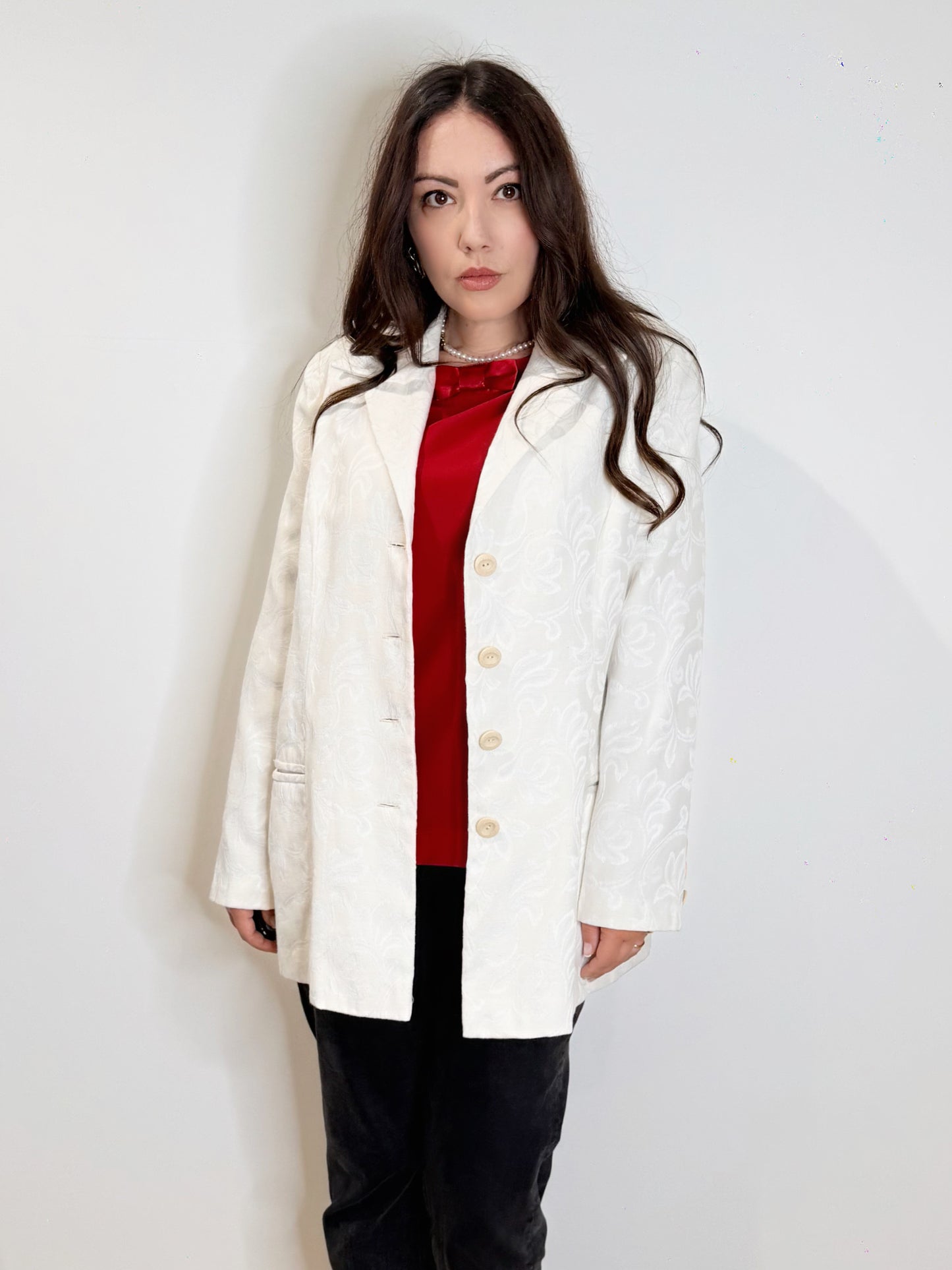 Blazer lungo in broccato