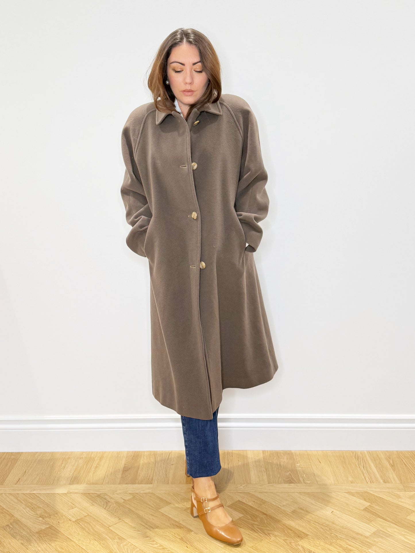 Capotto in lana mocha mousse