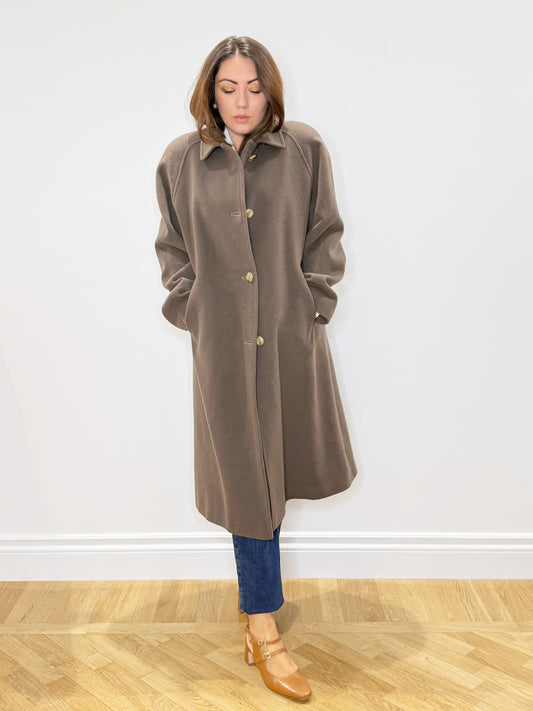 Capotto in lana mocha mousse