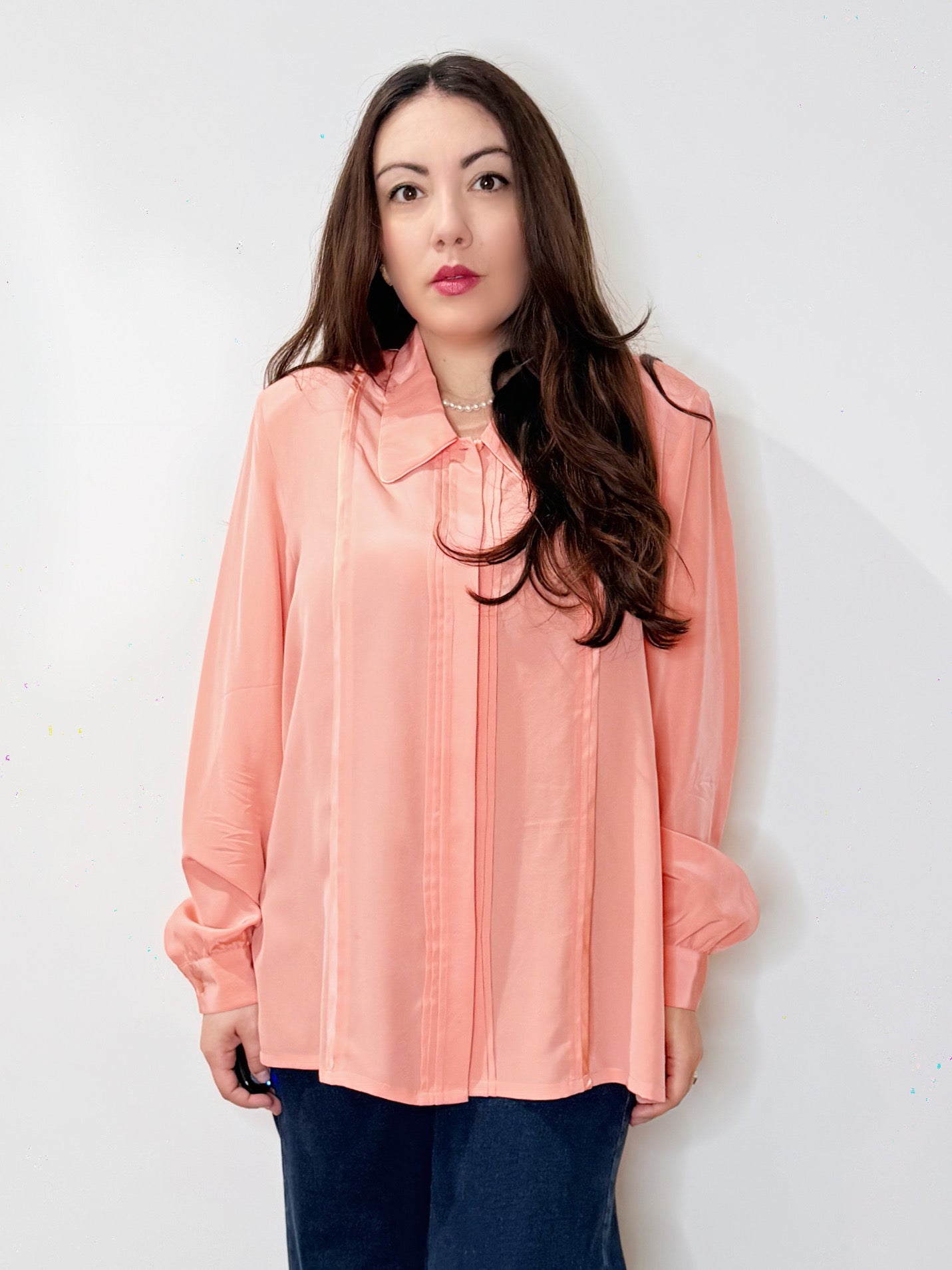 Camicia vintage in pura seta