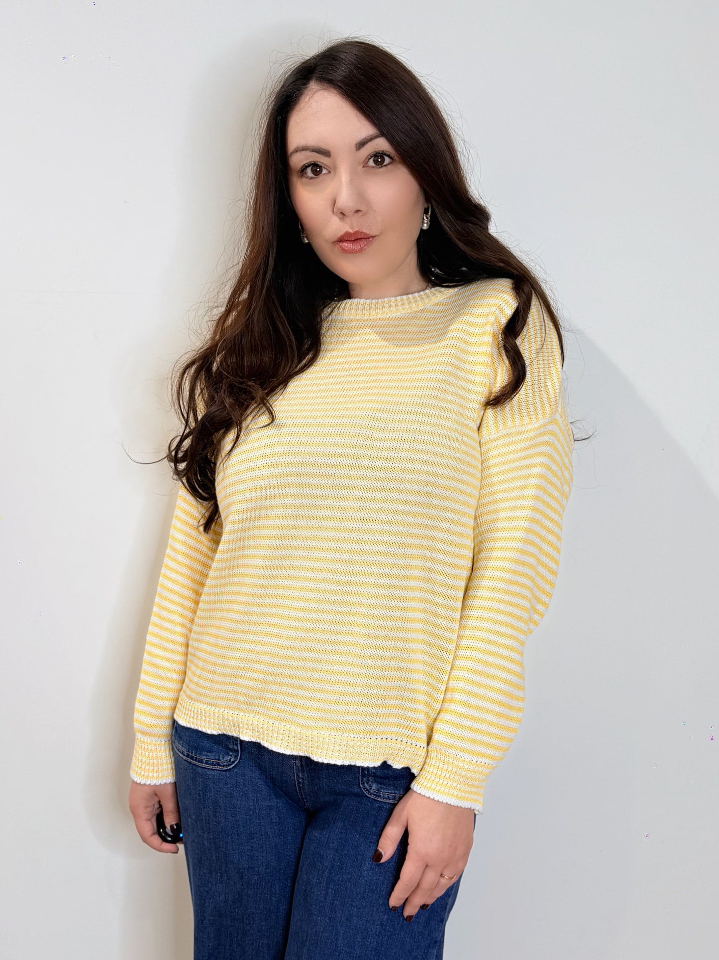 Maglia a righe in cotone