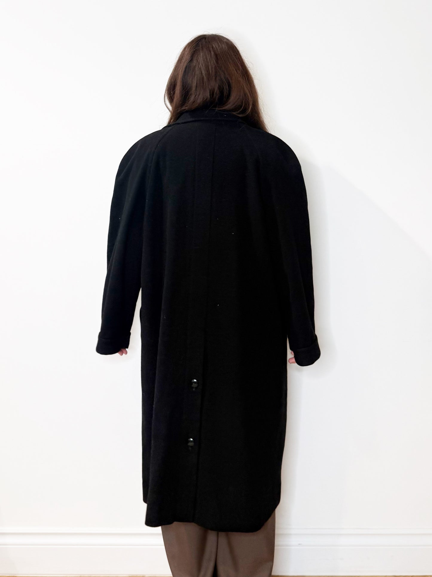 Cappotto nero lana e cashmere