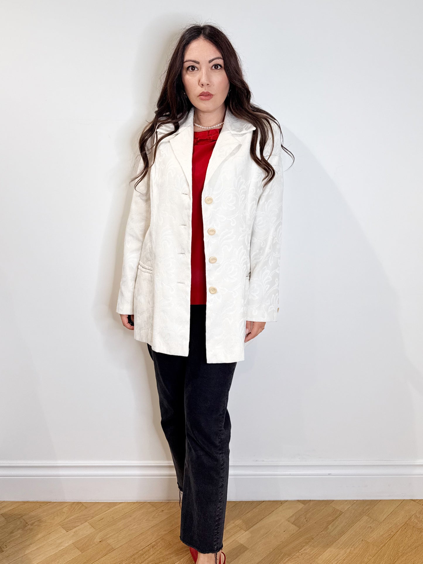 Blazer lungo in broccato