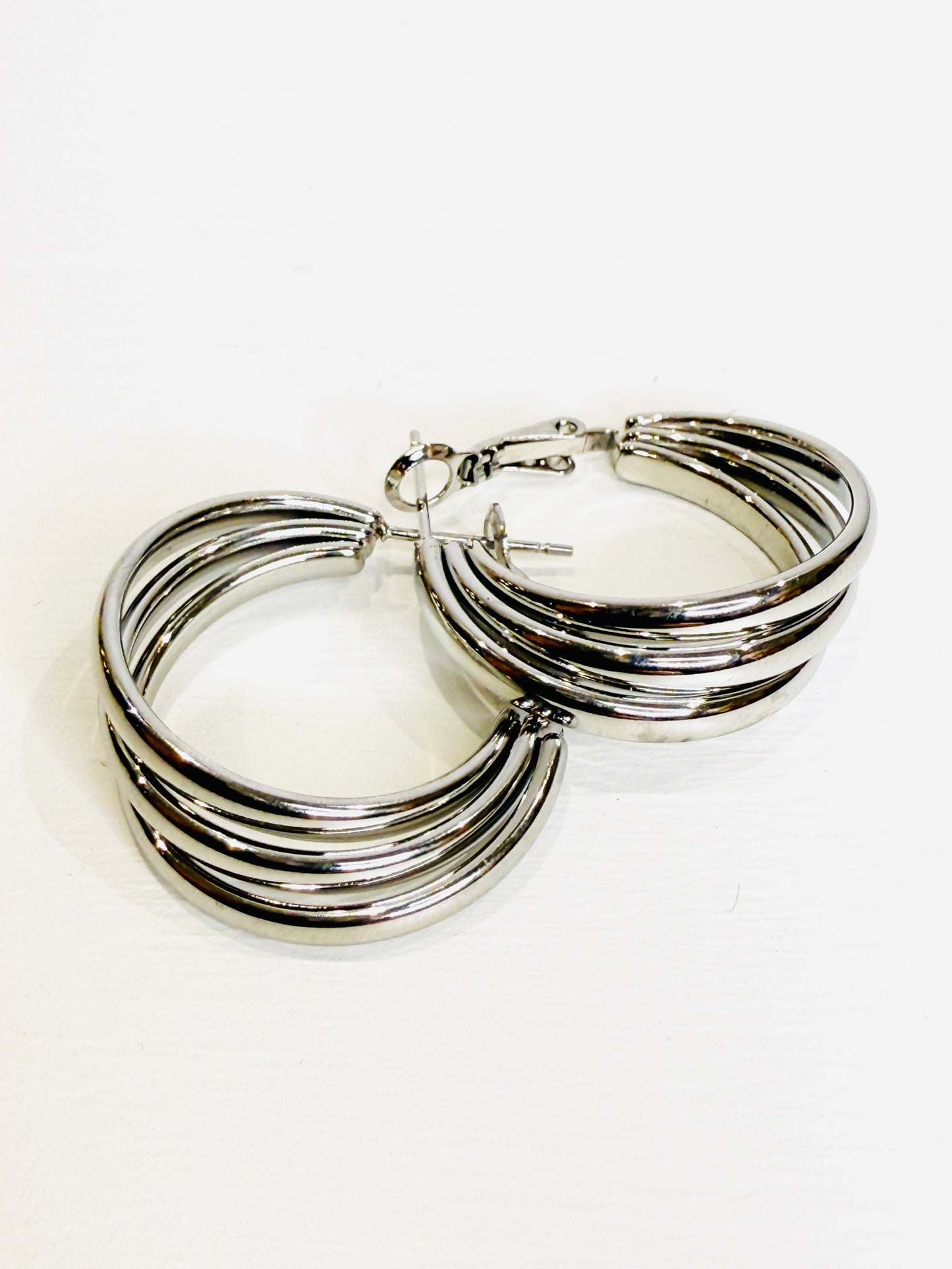 Orecchini 3 cerchi silver