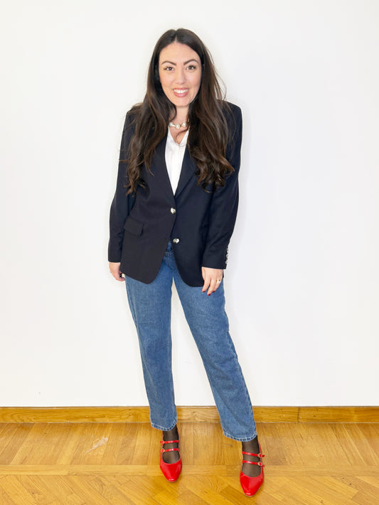 Giacca in lana Blu notte