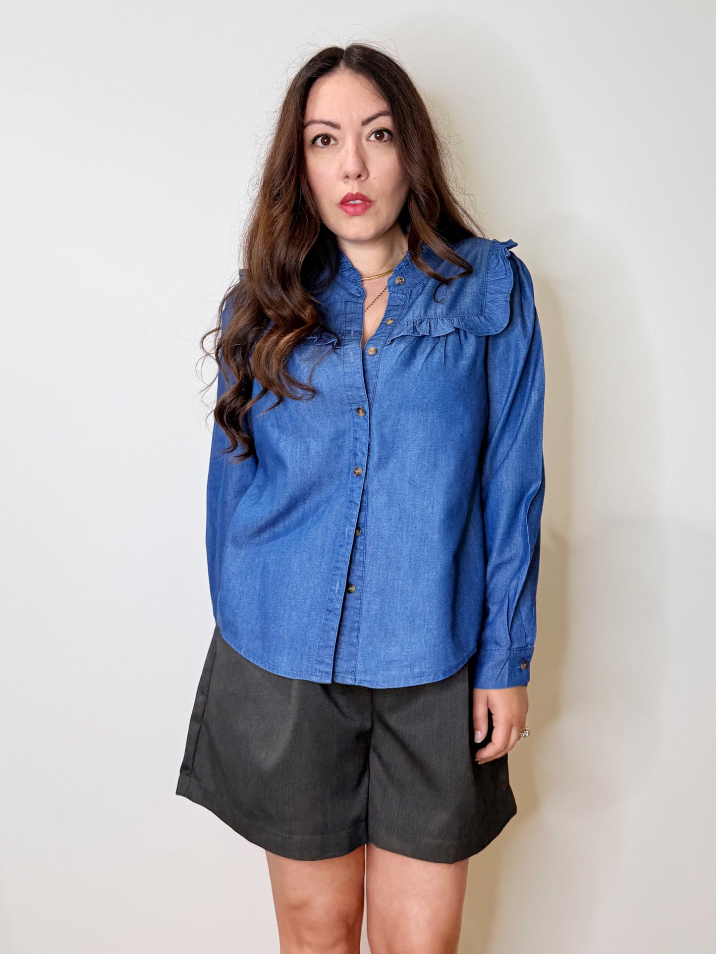 Camicia con rouches