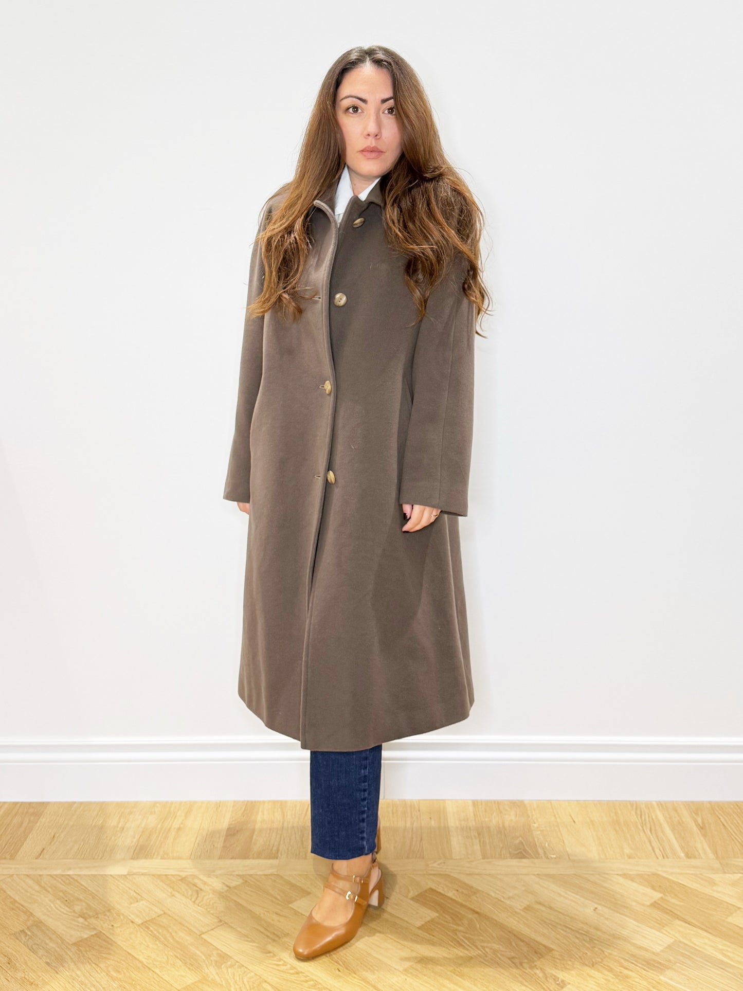 Capotto in lana mocha mousse