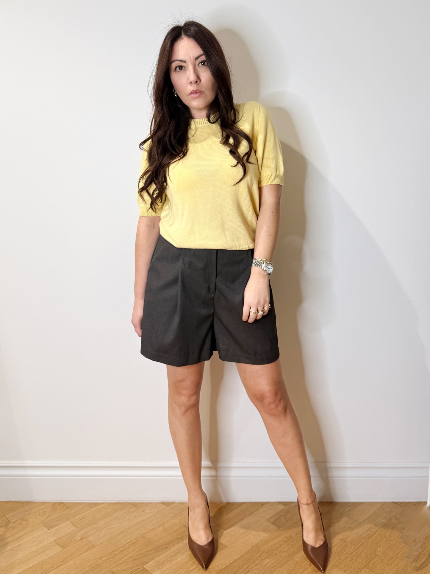 Shorts sartoriali in fresco lana