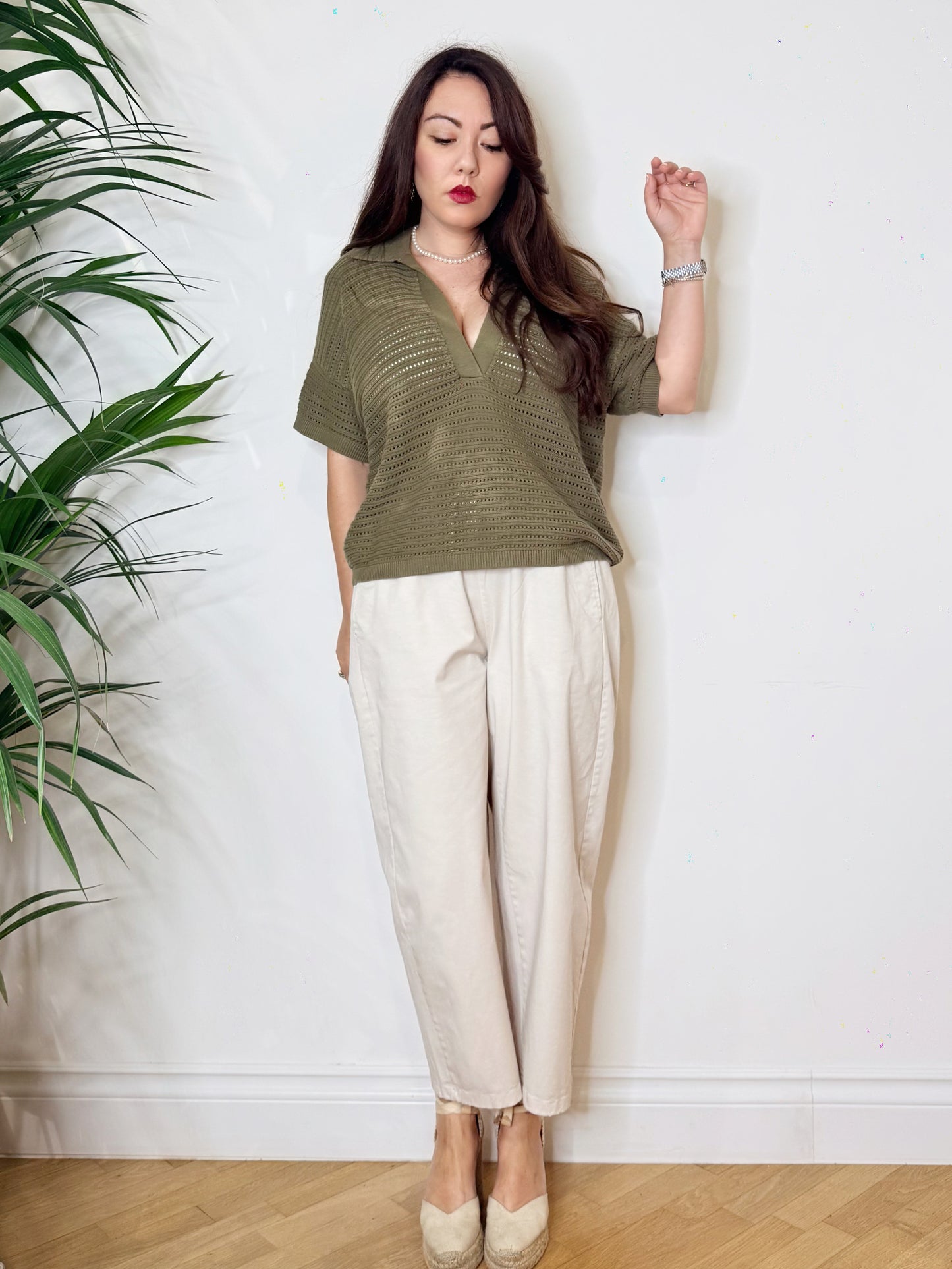 Pantalone gamba dritta 100%cotone