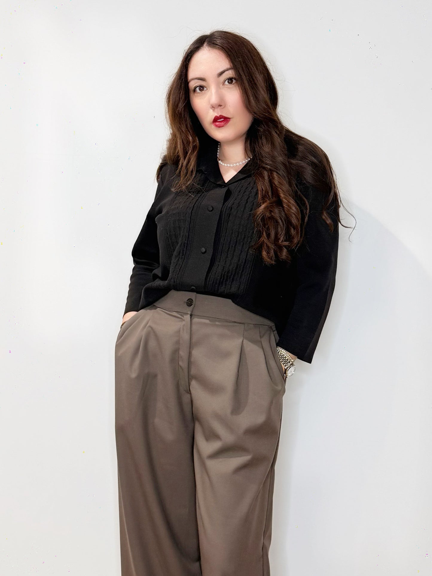 Maglia in filato con colletto