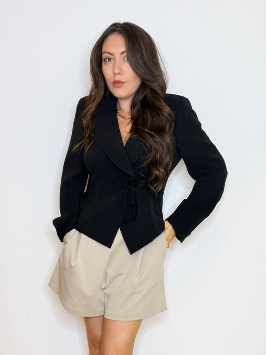 Giacca nera con fiocco Max Mara