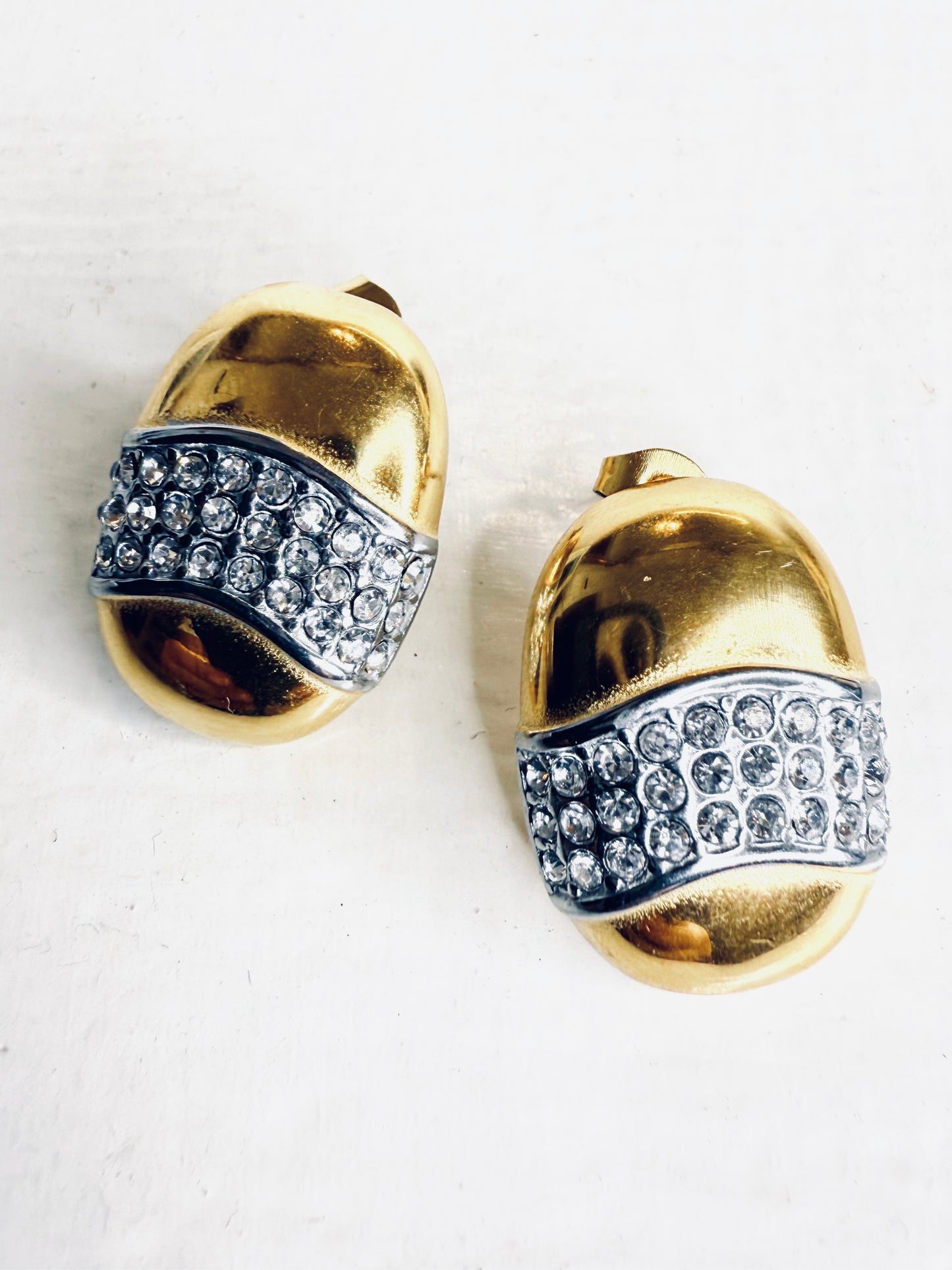 Orecchini ovali con strass