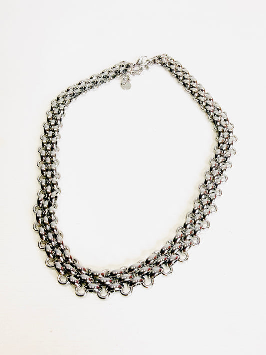 Collana in maglia silver