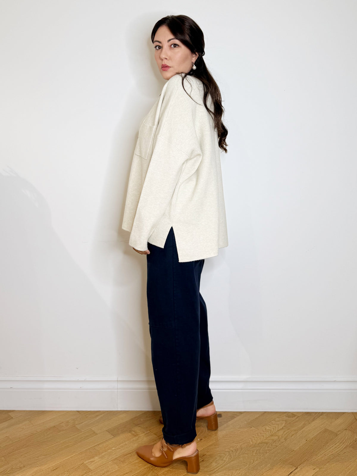 Maxi camicia in maglia