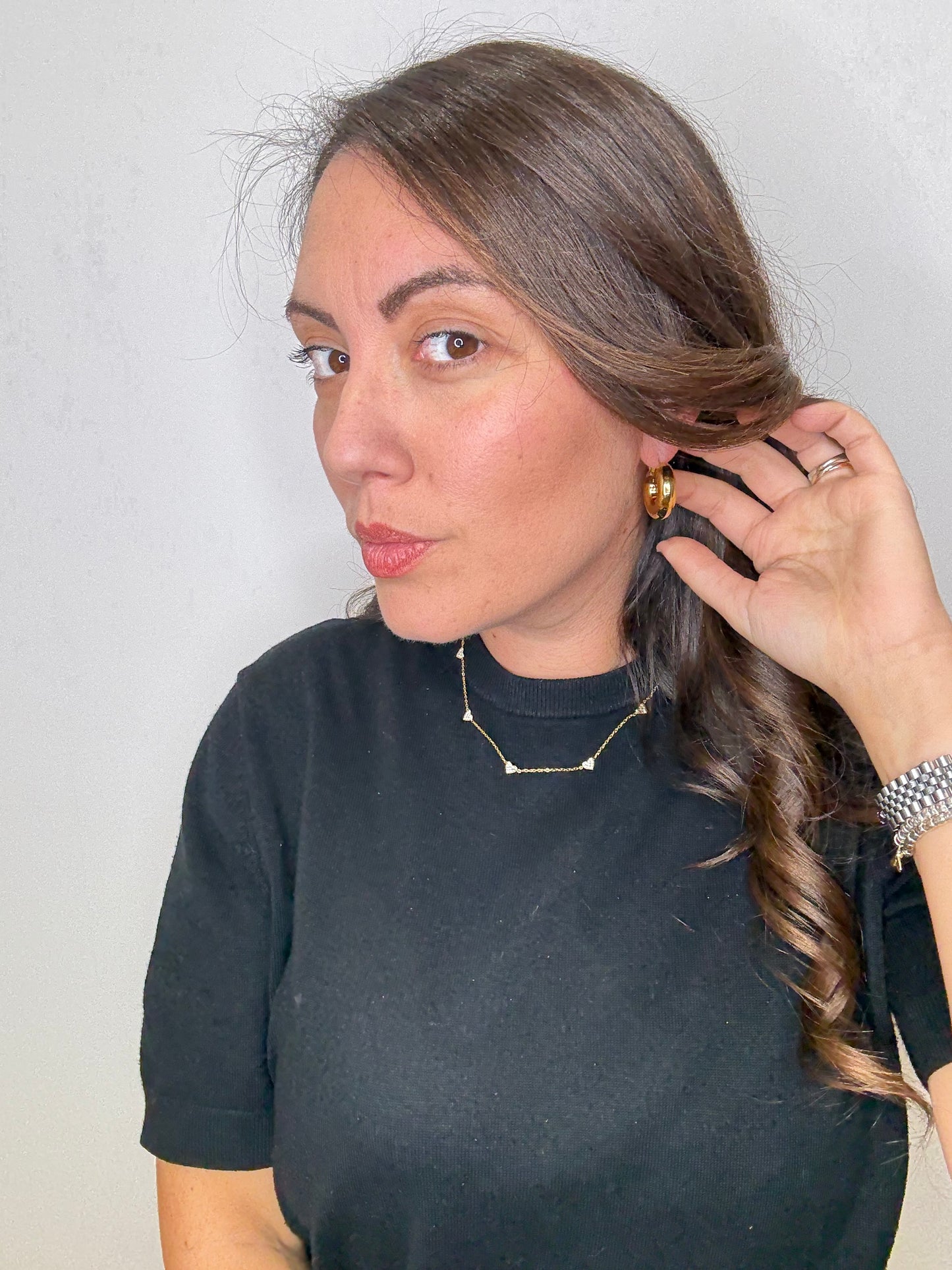 Orecchini bombati cerchi small