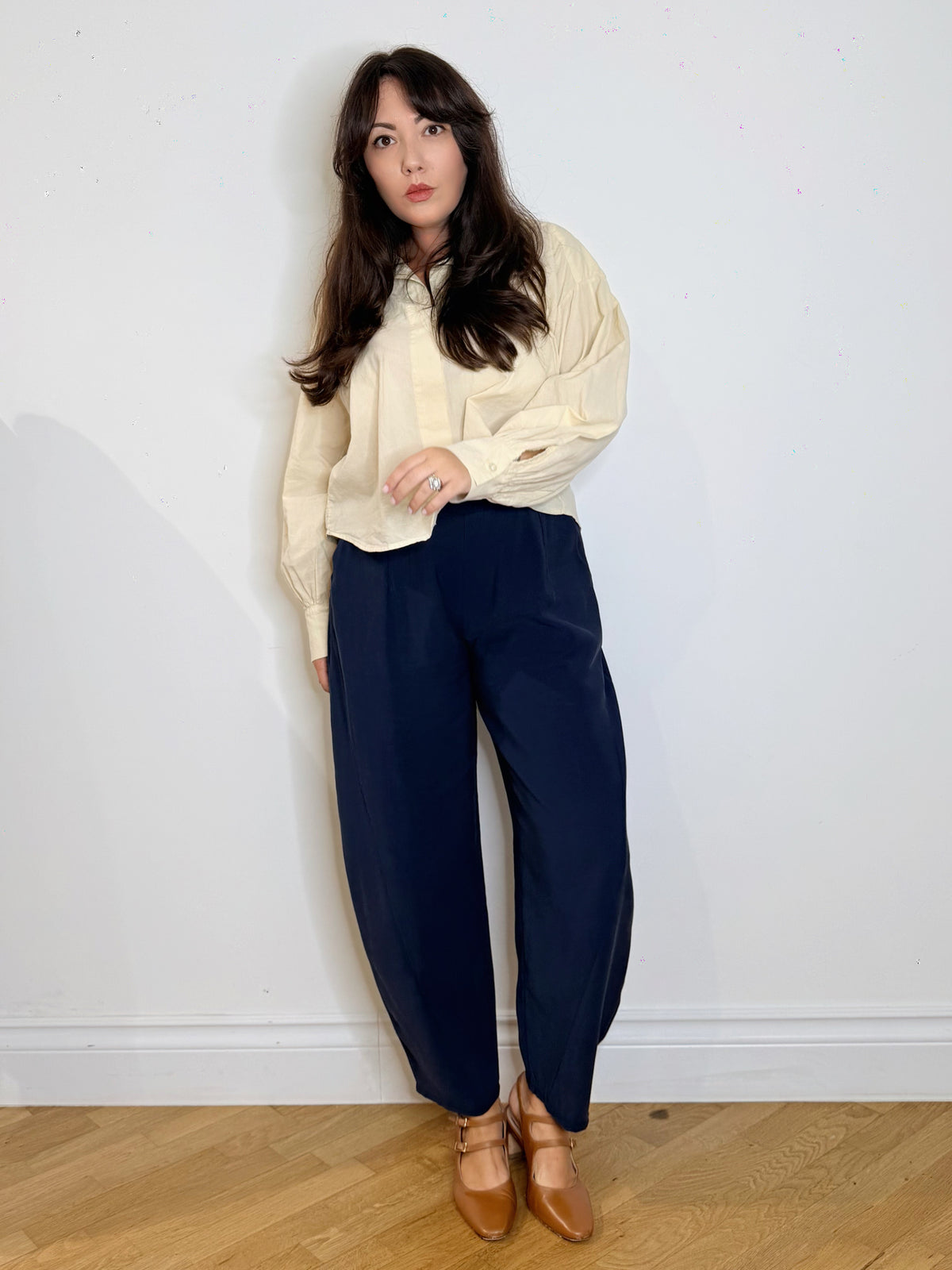 Pantalone harem con pinces