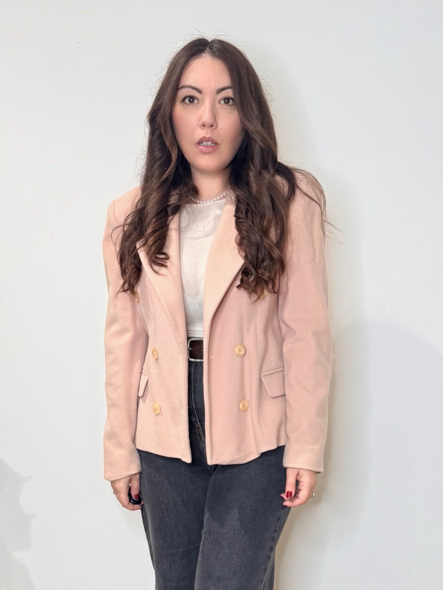 Giacca vintage rosa pastello