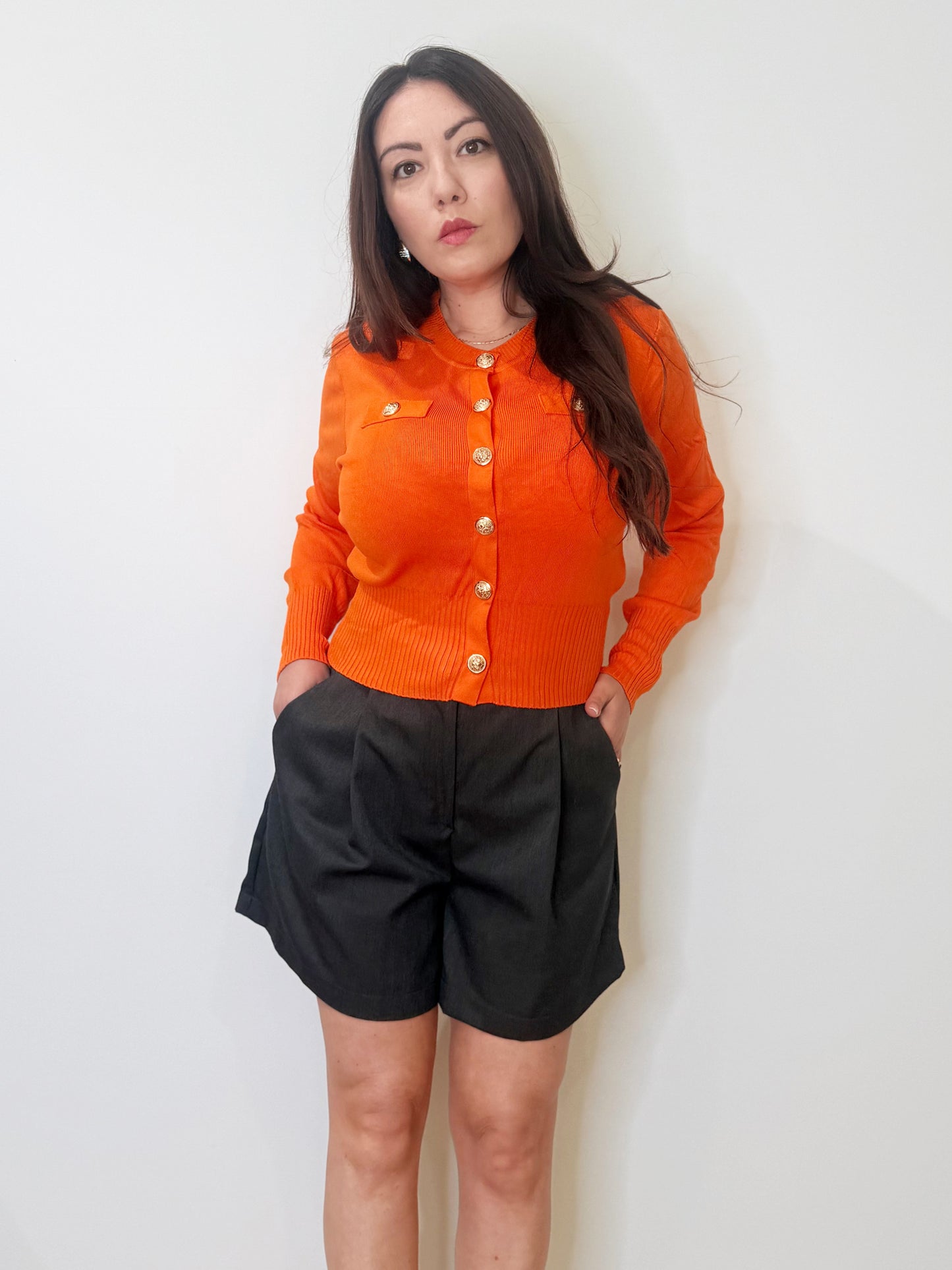 Cardigan bon ton in maglia