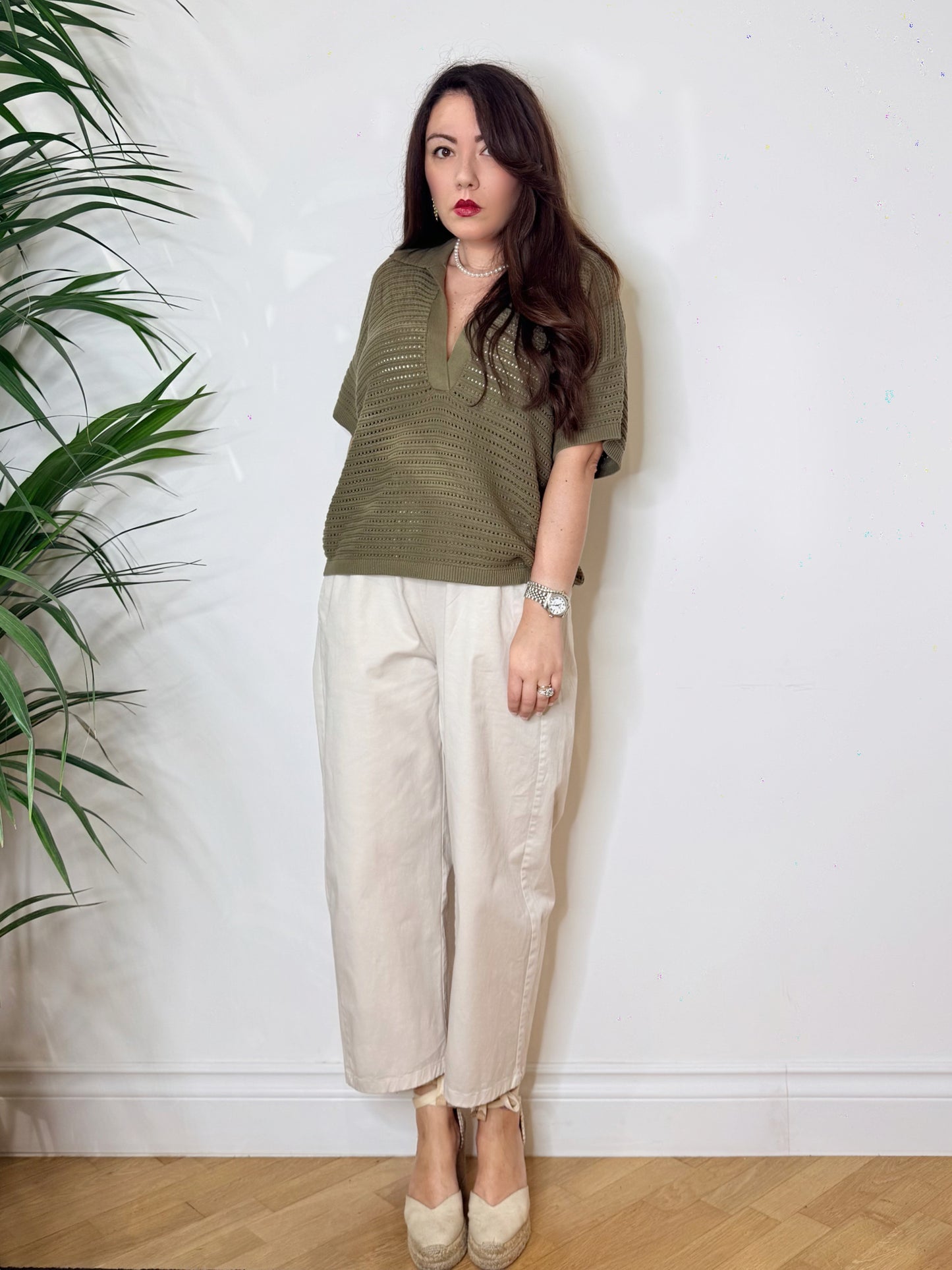 Pantalone gamba dritta 100%cotone