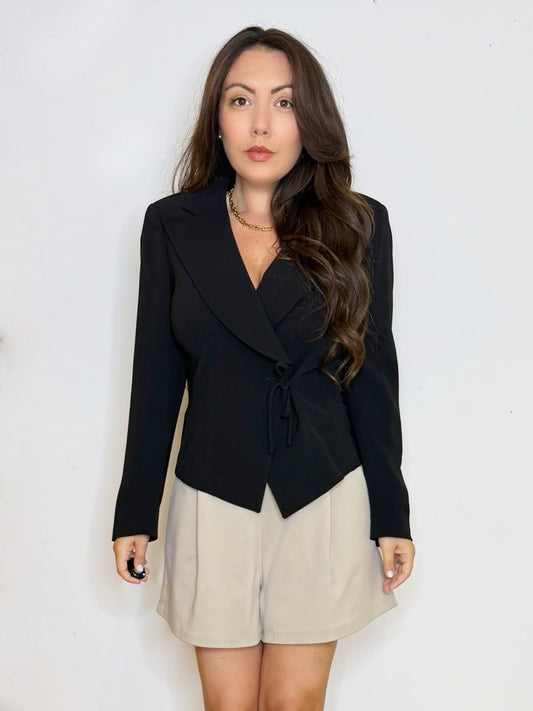 Giacca nera con fiocco Max Mara