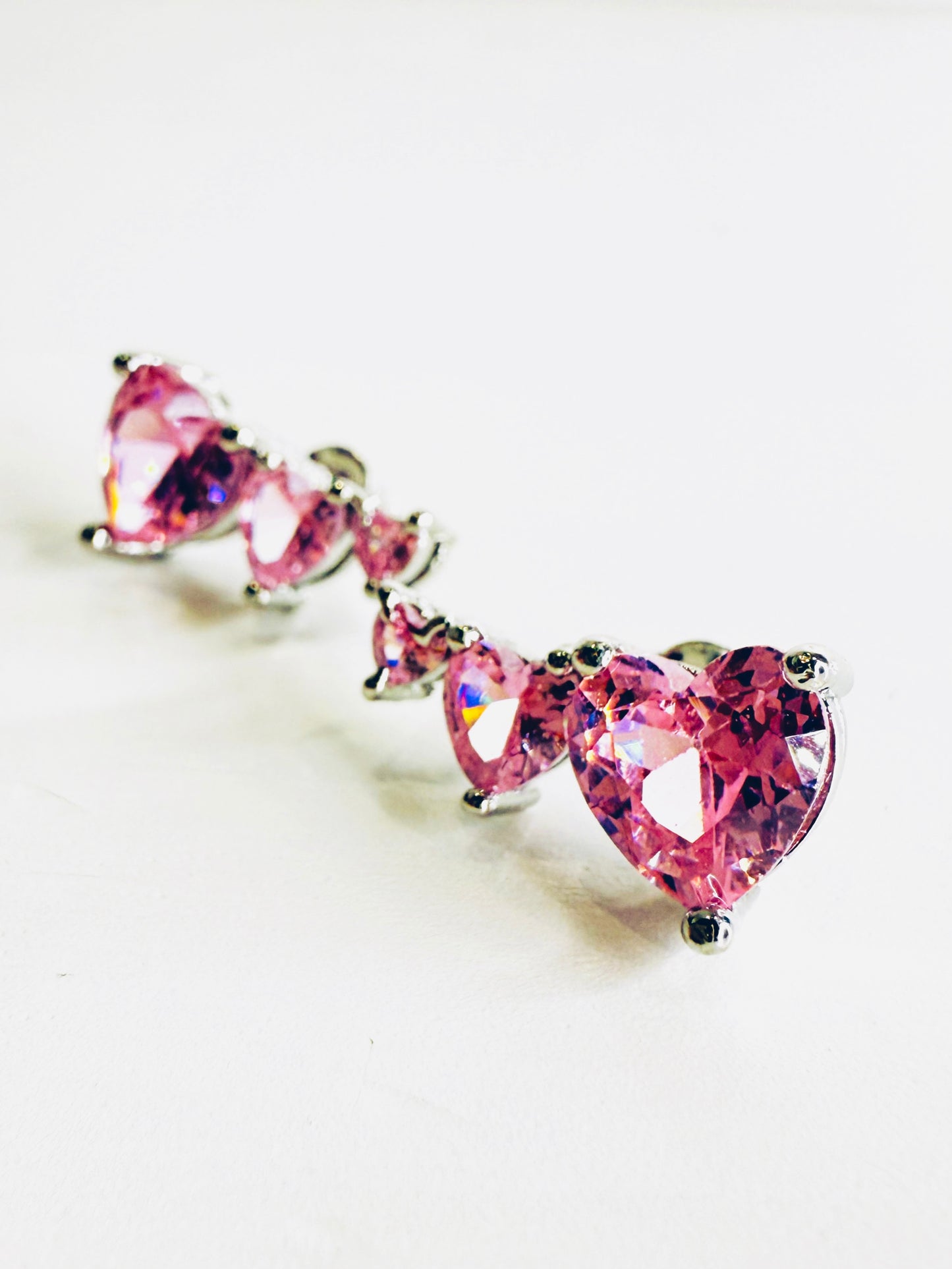 Orecchini cuori pink