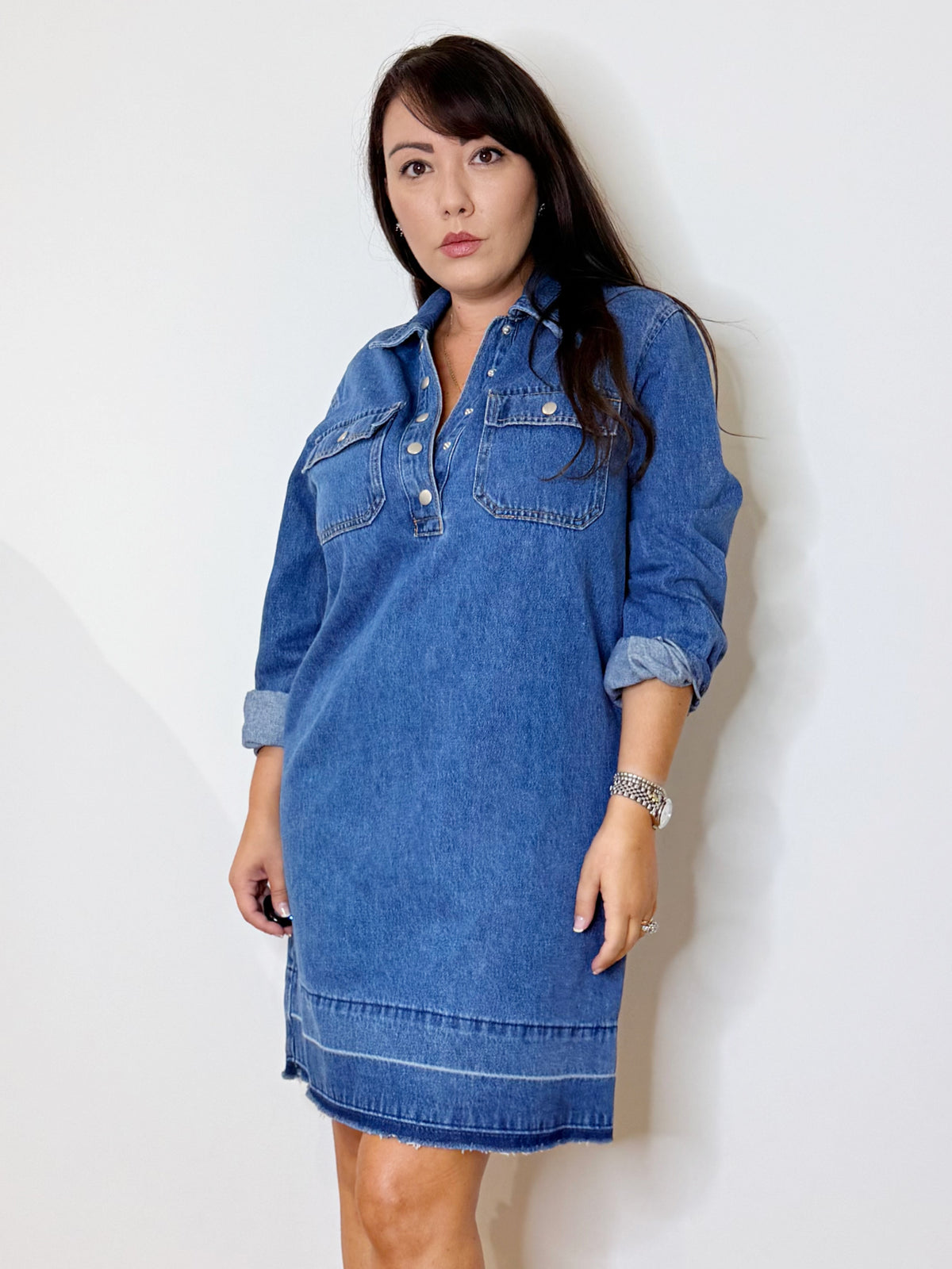 Abito in denim 100%cotone