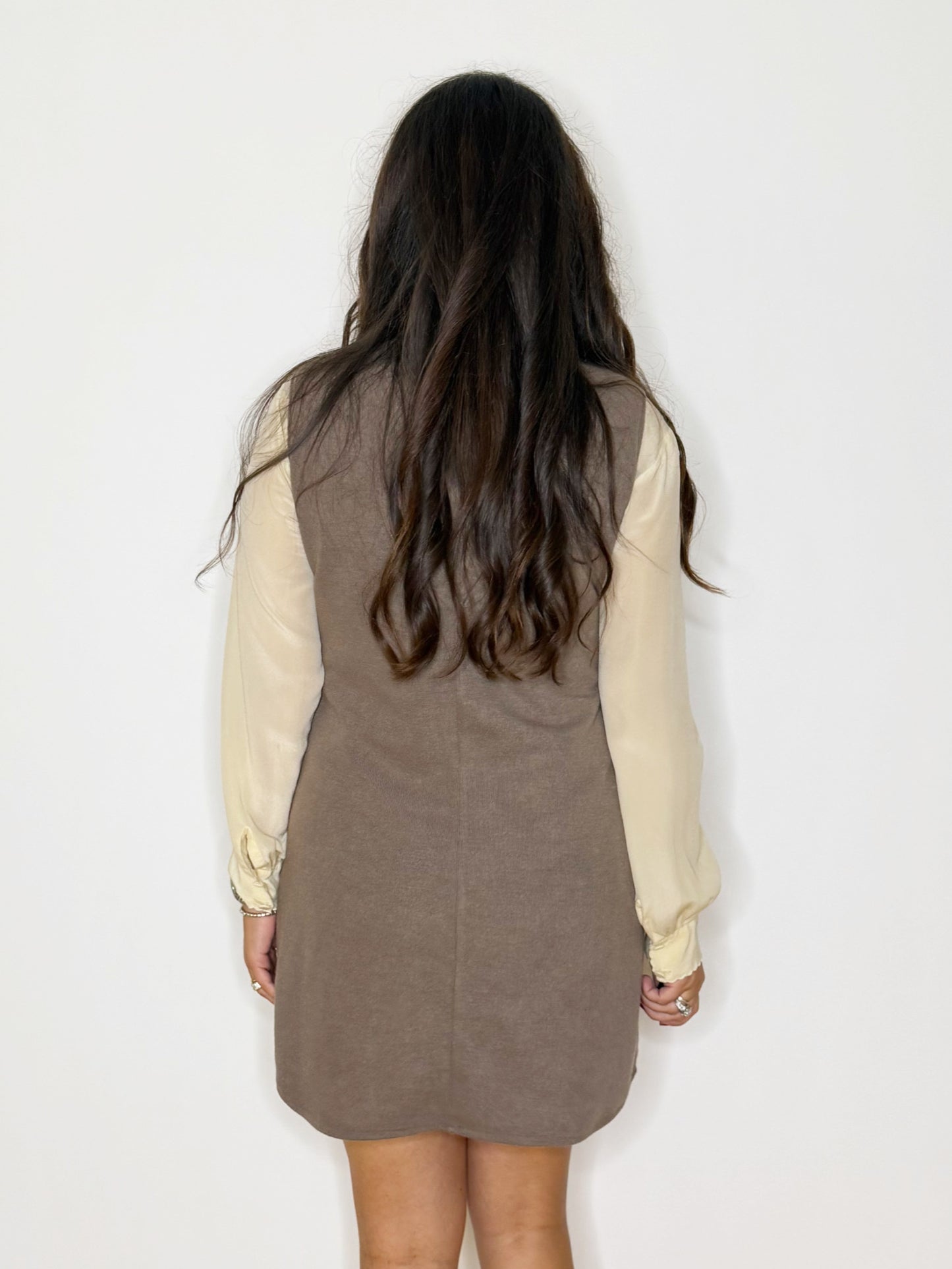 Scamiciata in maglia con tasche