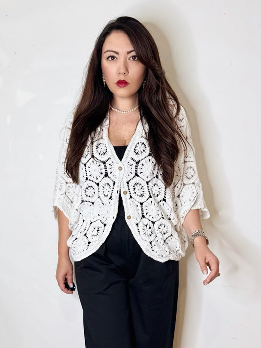 Cardigan lavorato 100% cotone