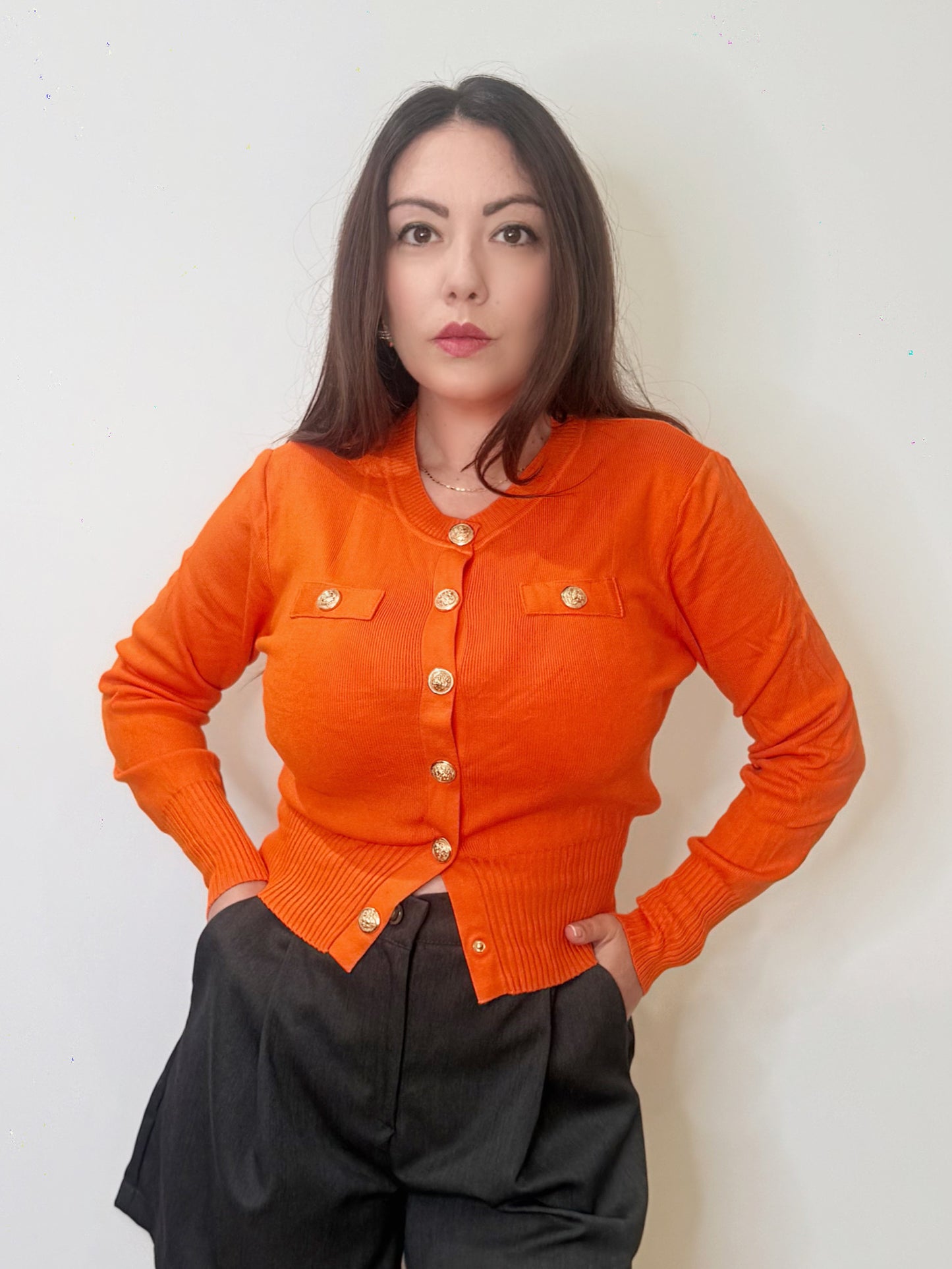 Cardigan bon ton in maglia