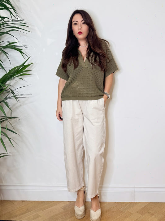 Pantalone gamba dritta 100%cotone