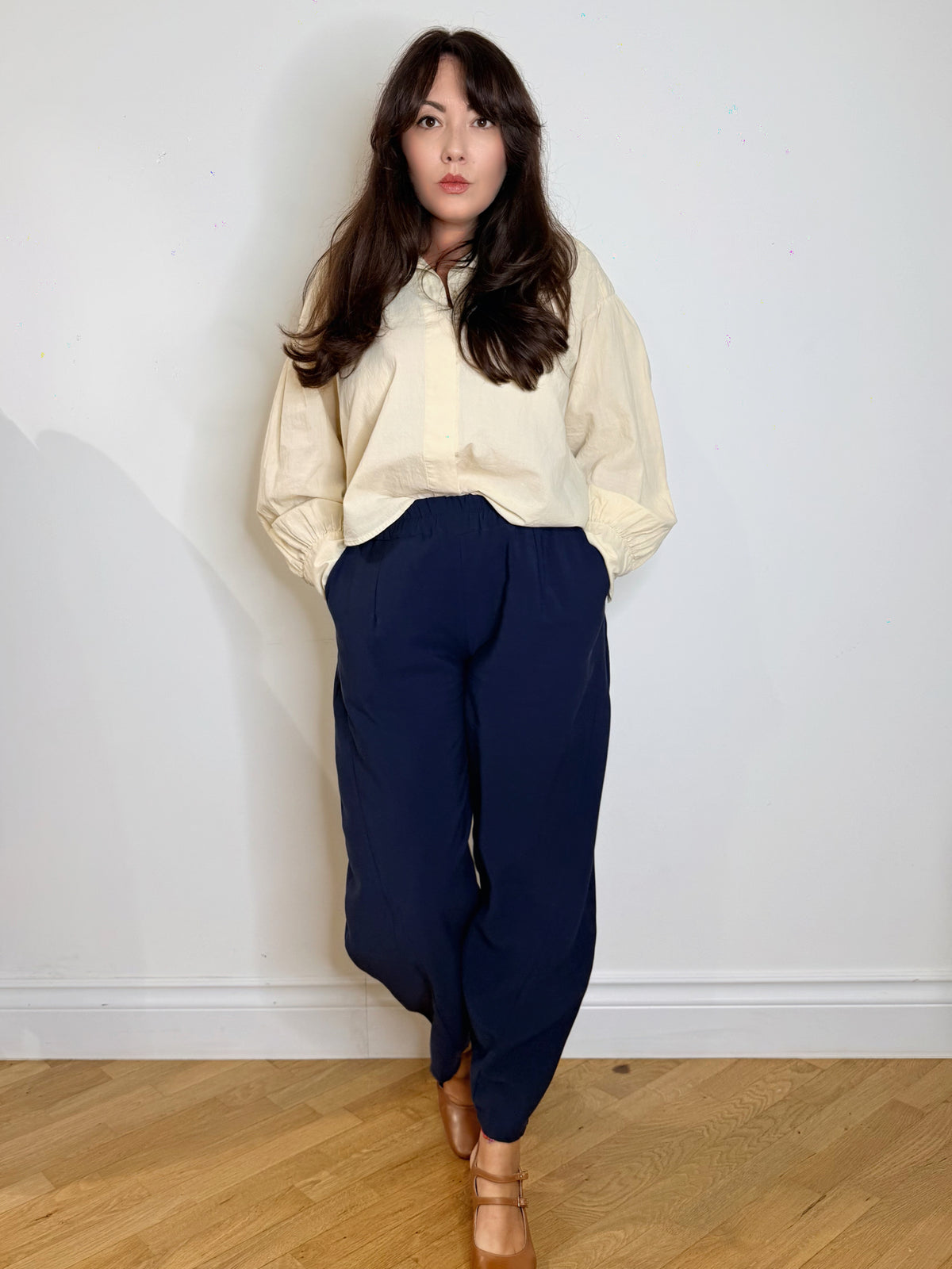Pantalone harem con pinces