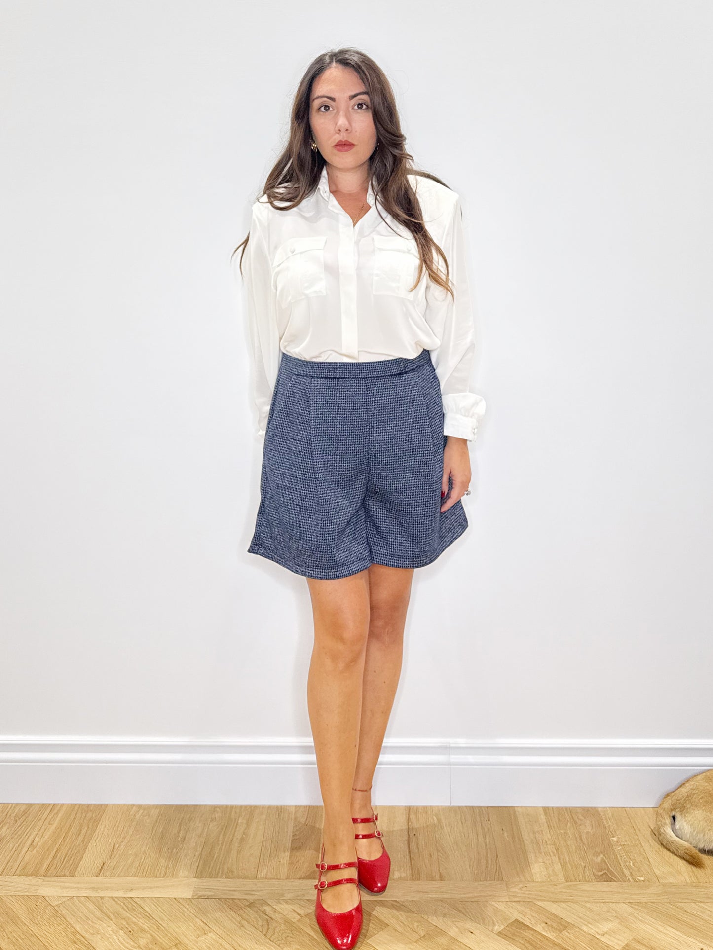 Shorts in pied de poule La Poetessa