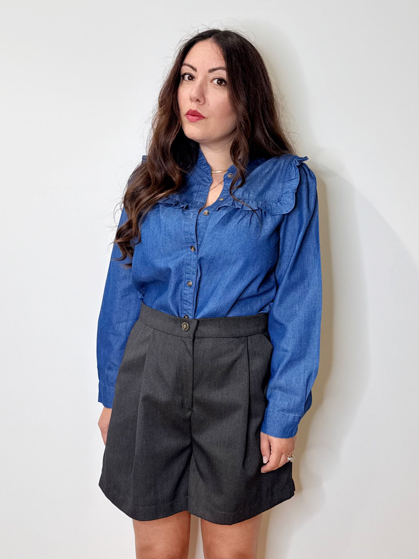 Camicia con rouches