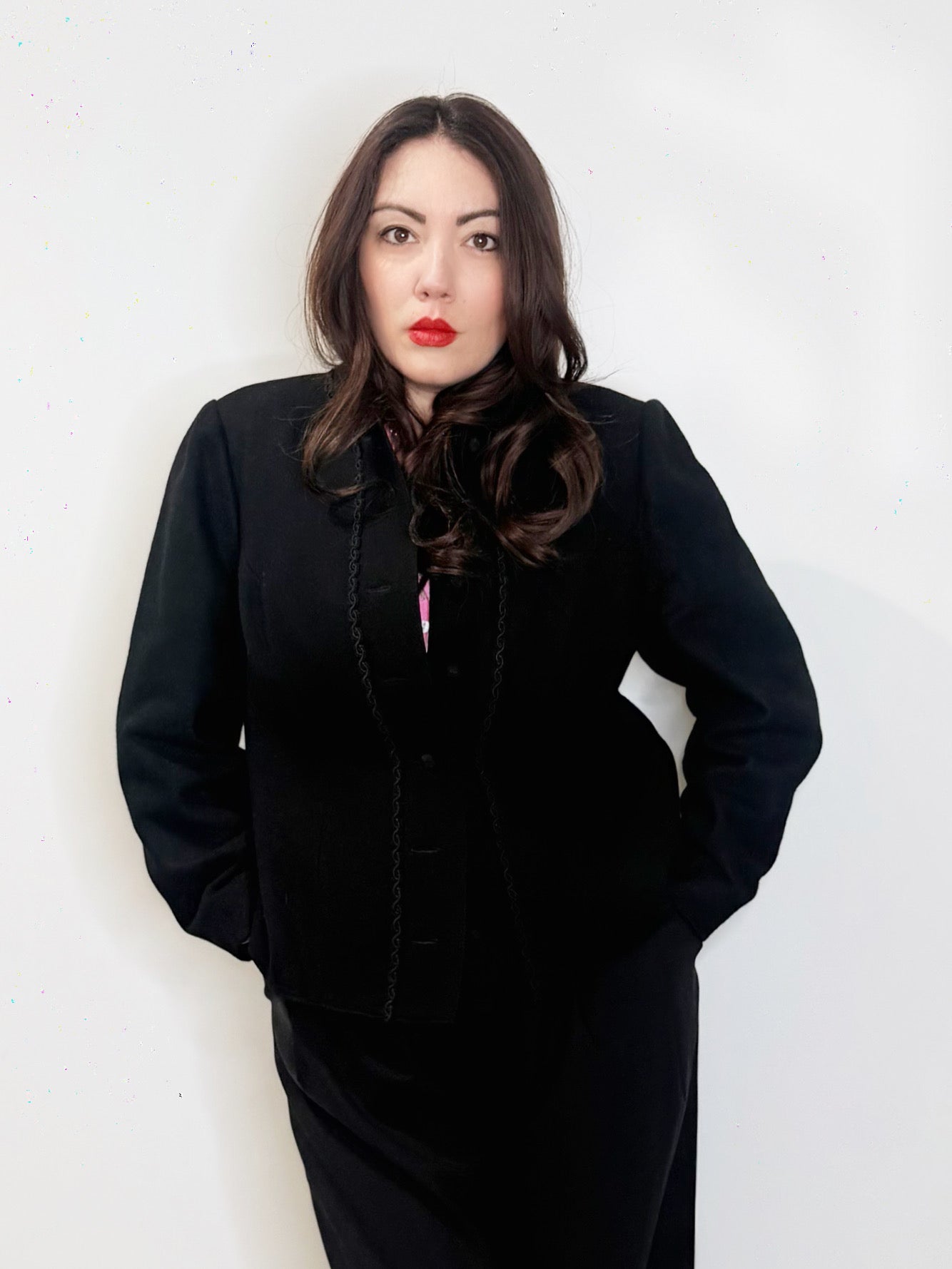 Giacca in lana con passamaneria