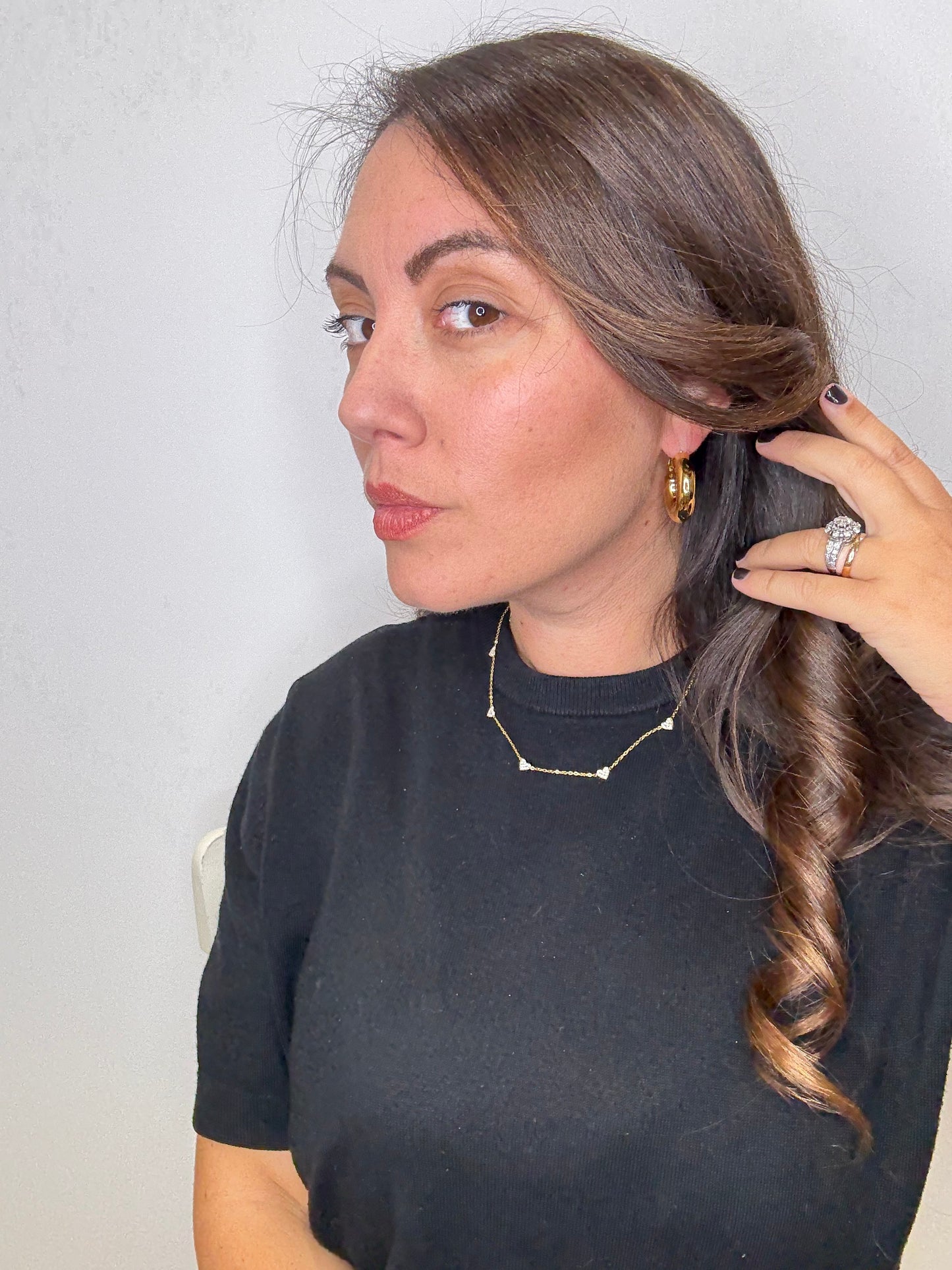 Orecchini bombati cerchi medi