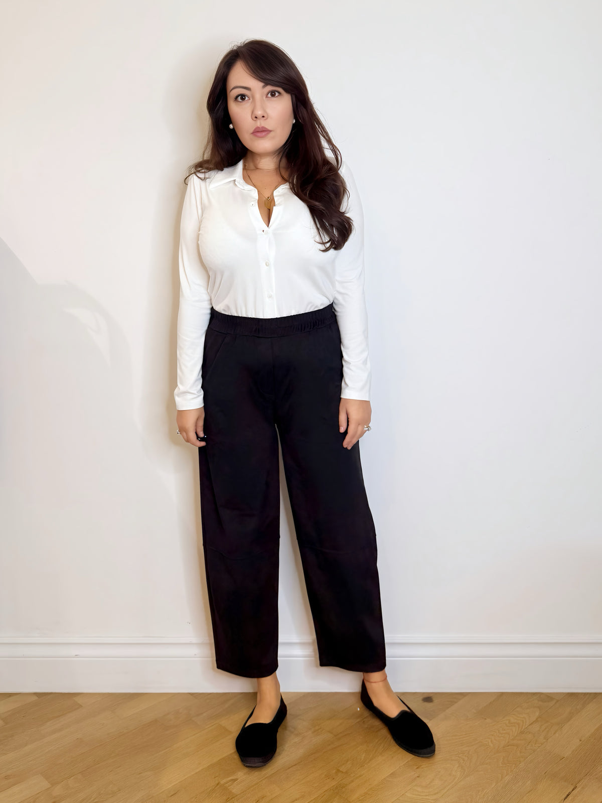 Pantalone in suede sintetico