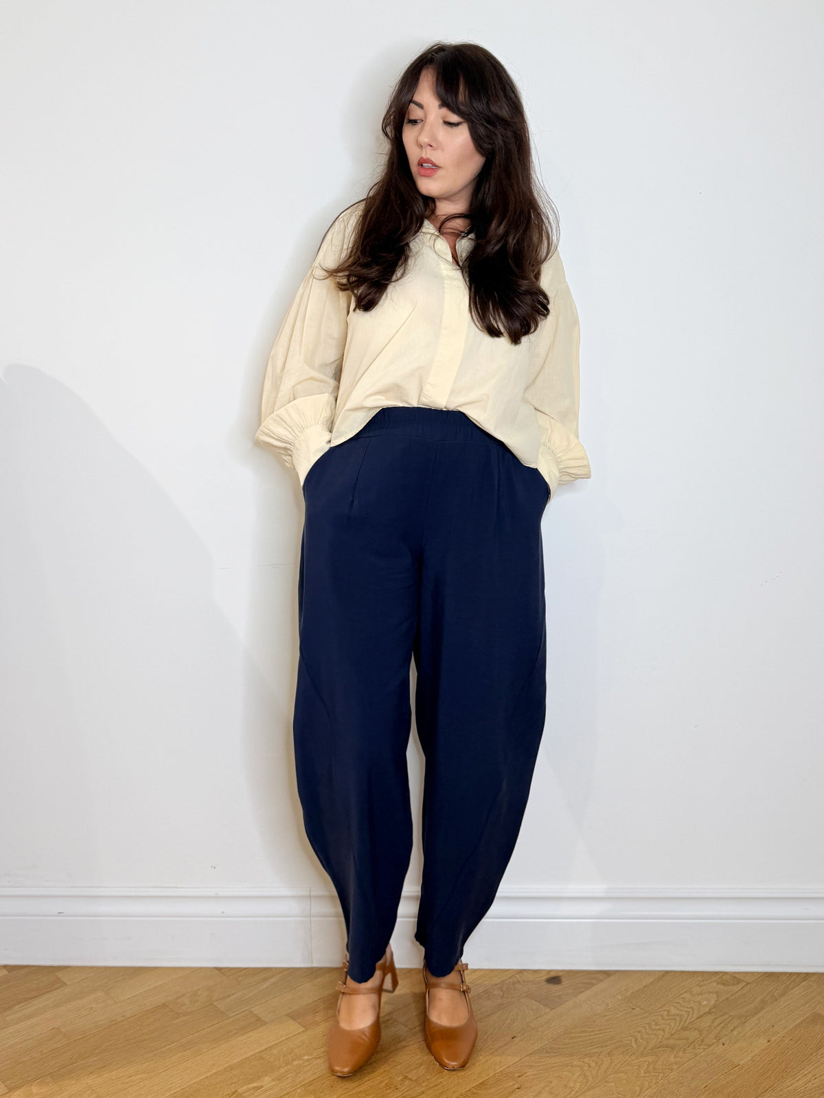 Pantalone harem con pinces