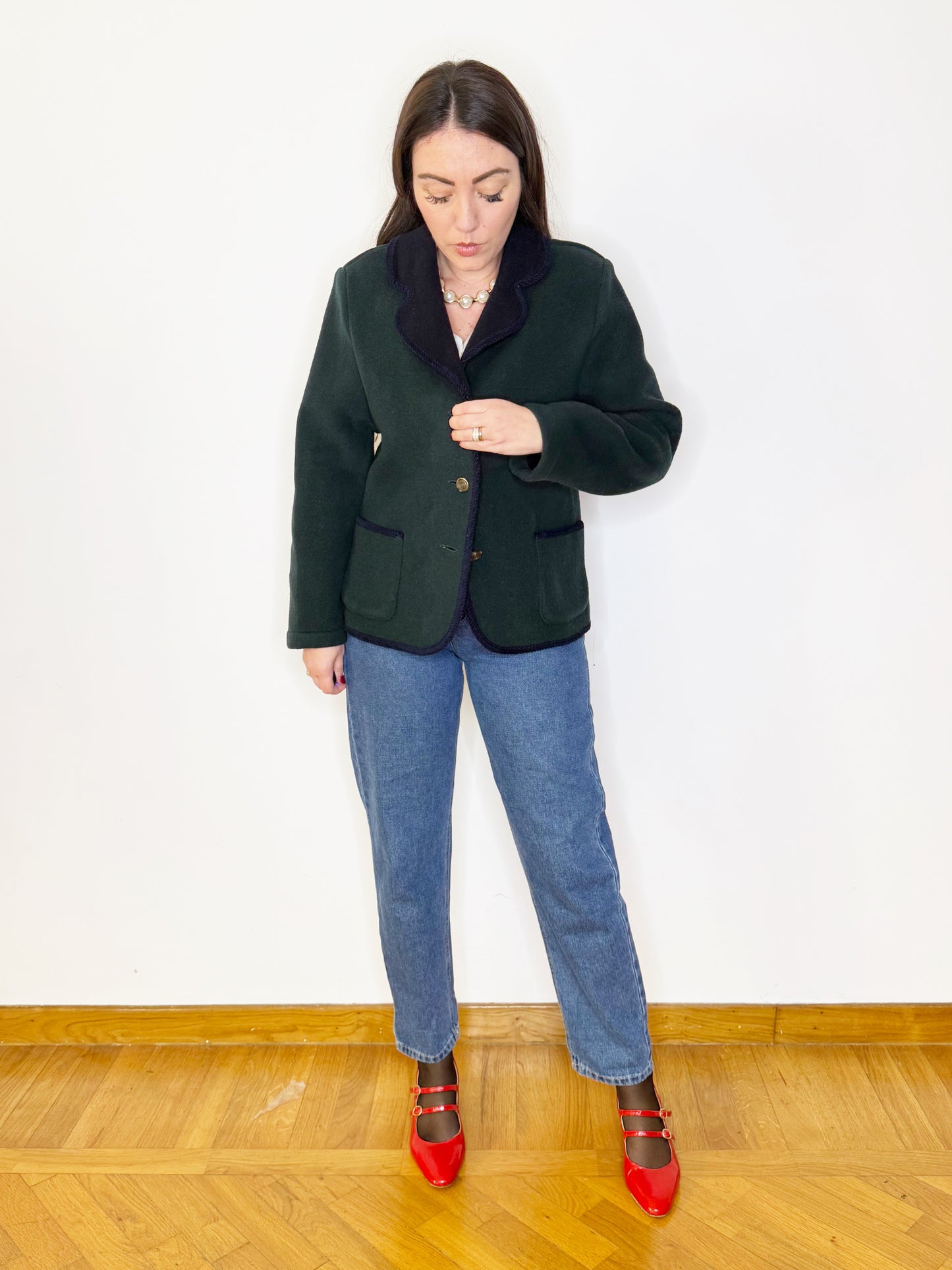 Giacca in lana doppio colore