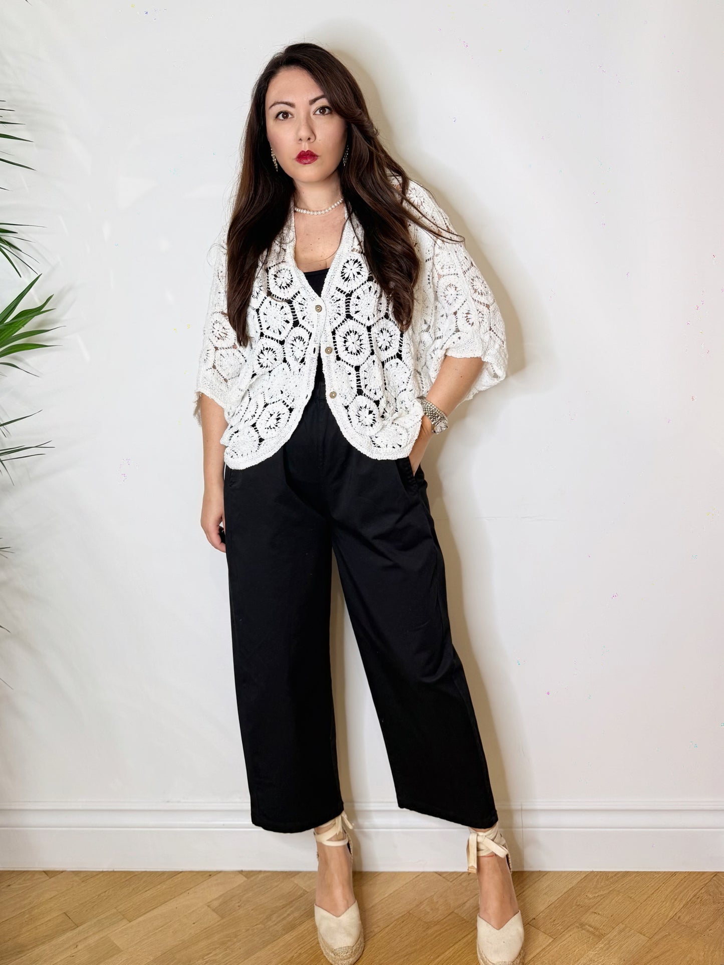 Cardigan lavorato 100% cotone