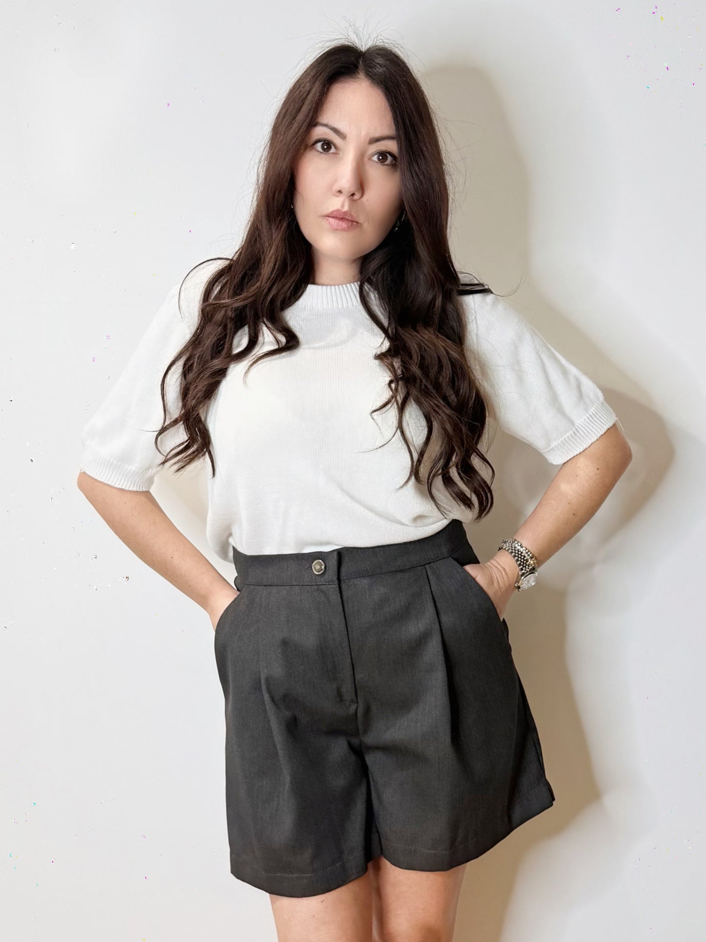 Maglia in filato bianca